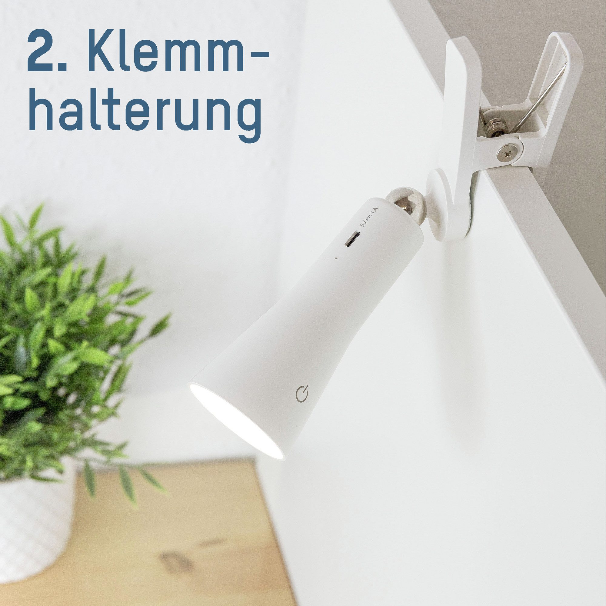 ANSMANN AG LED Dekolicht 3in1 Schreibtischlampe Touch Klemmbar LED Tischlampe stufenlos dimmbar, LED – Bild 5 von 5