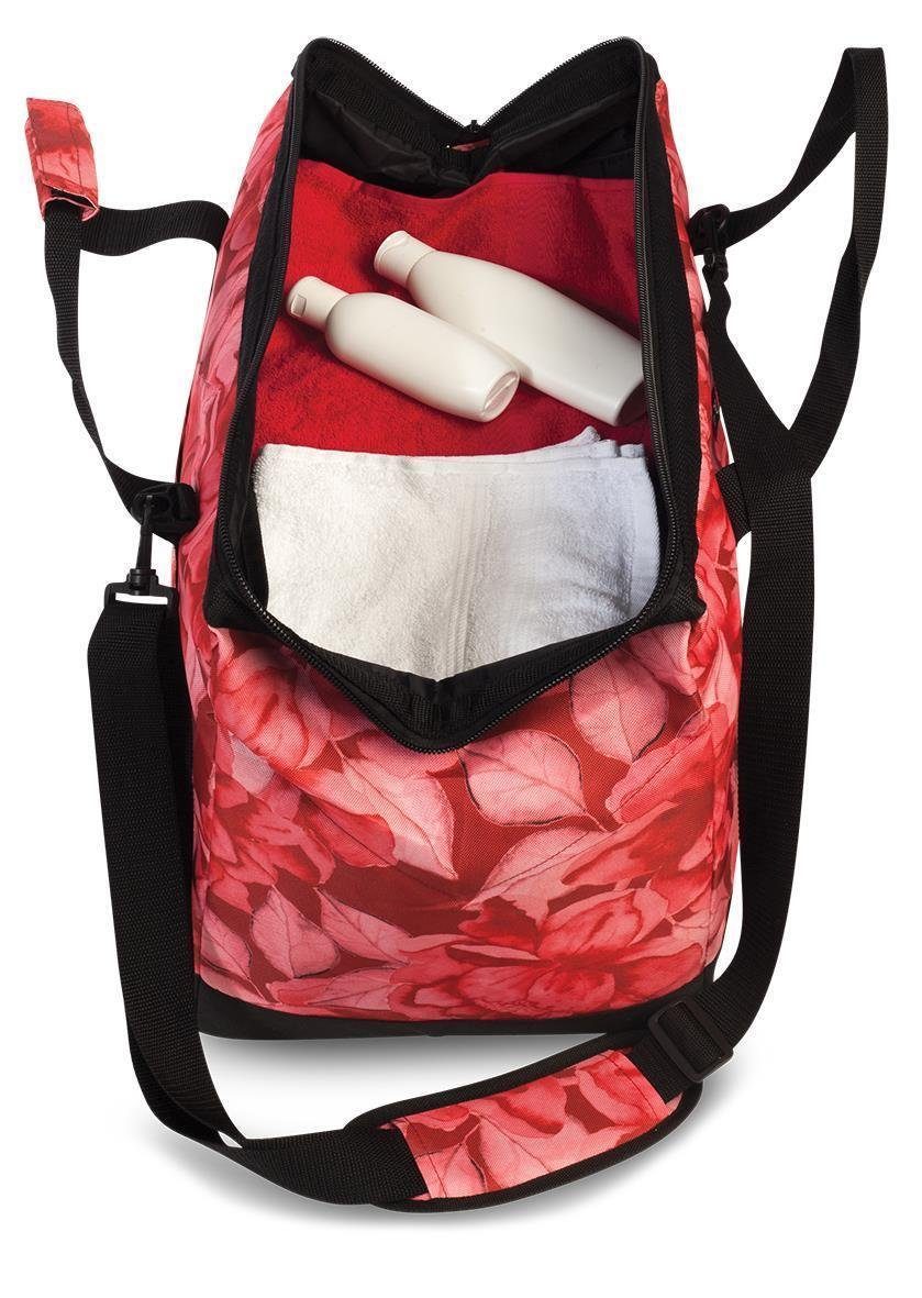 PUNTA Reisetasche ausgefallene Weekendertasche Bügelreisetasche grün gemustert