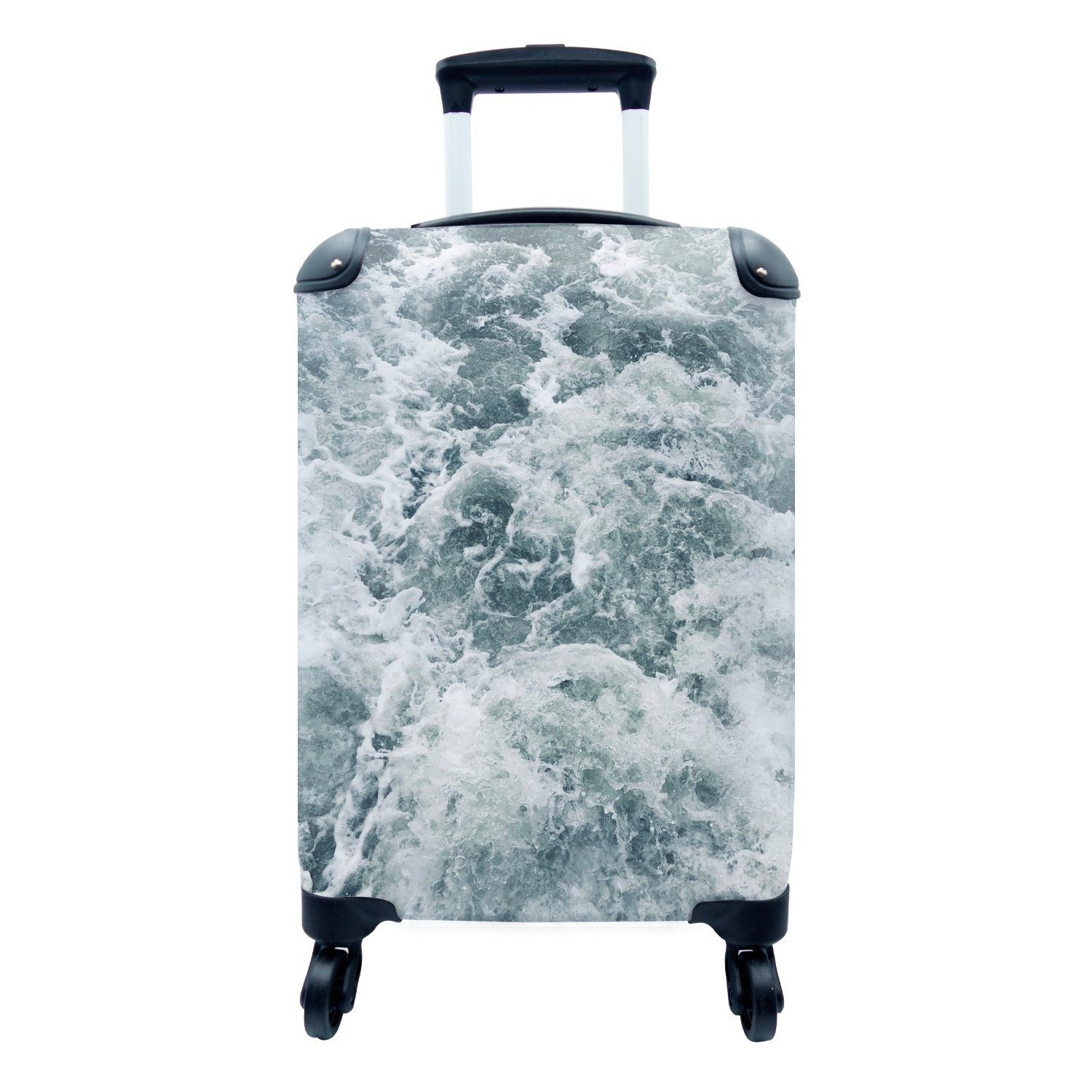 Reisetasche Handgepäck Trolley, für See, mit 4 Ferien, Rollen, Aufgewühlte MuchoWow Handgepäckkoffer rollen, Reisekoffer