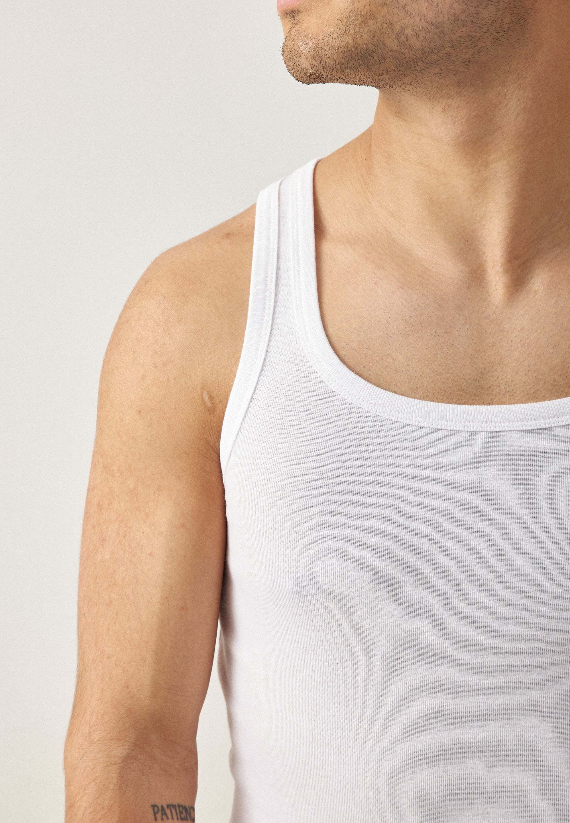 SNOCKS Ripptanktop Unterhemd Herren (2-tlg) aus Bio-Baumwolle