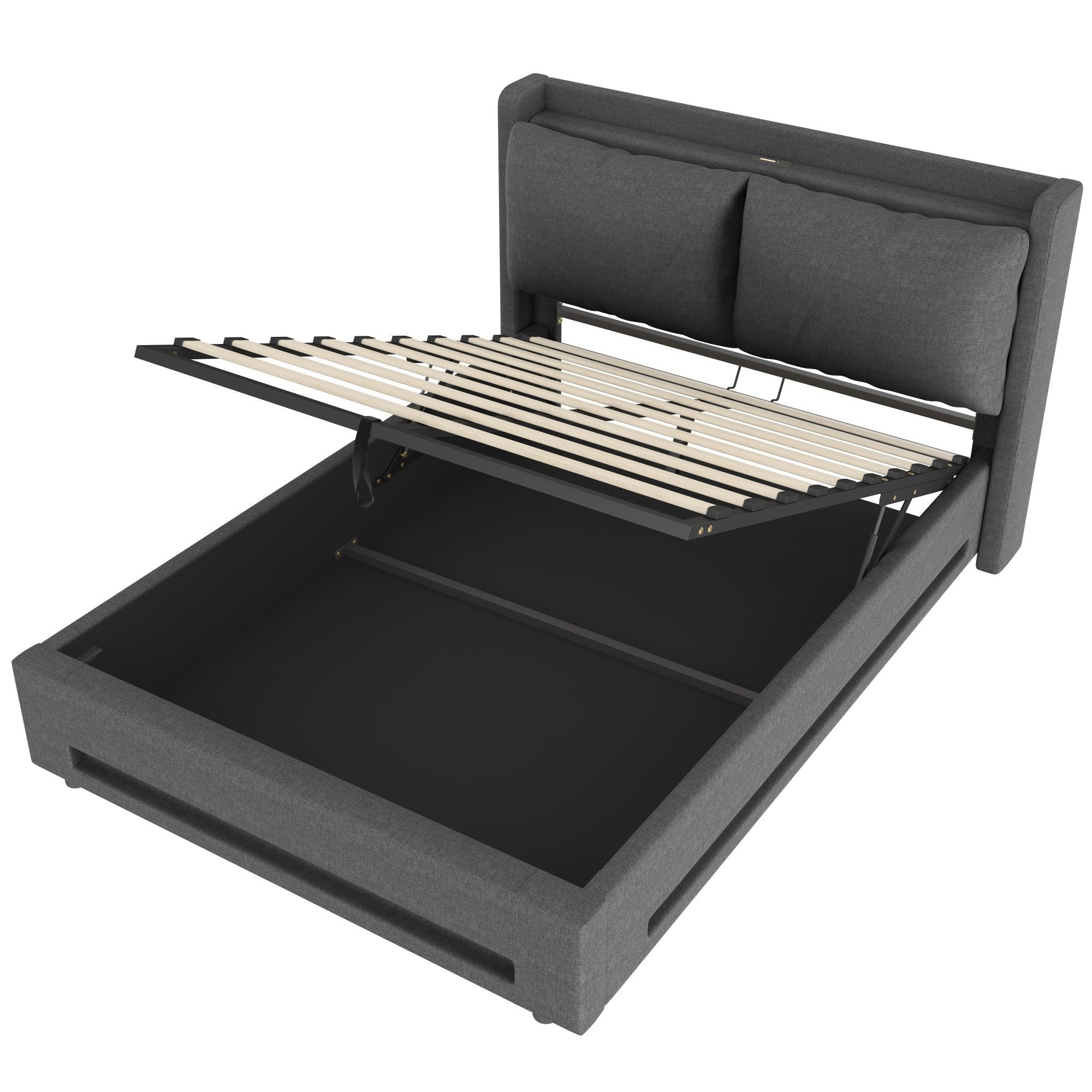 LVHOM Boxbett 140/160x200cm, 140x190cm, mit Bettkasten, LED, USB-/Typ-C-Ans günstig online kaufen