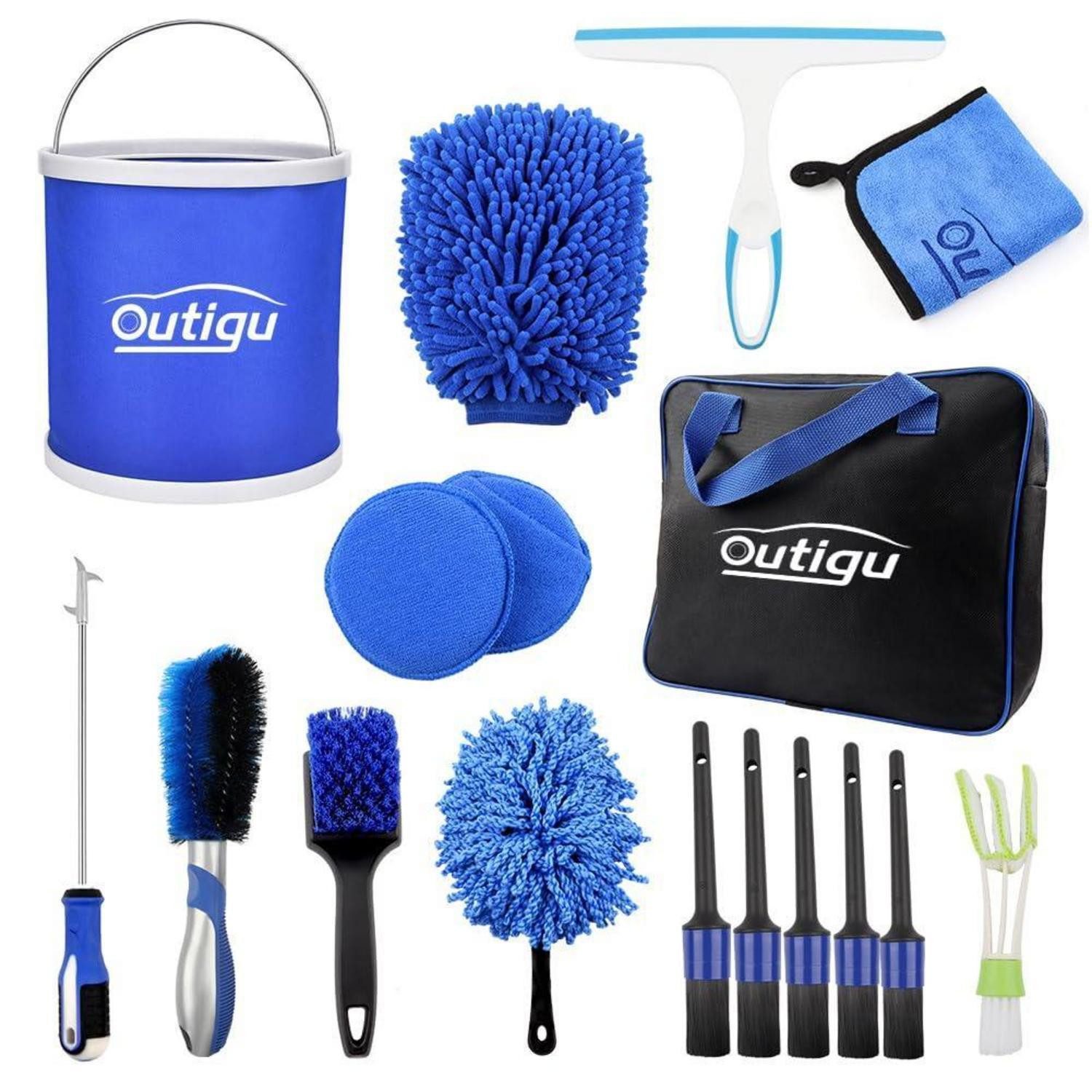 LuxusKollektion Reinigungs-Set Auto-Reinigungs-Set 17-teilig Außen Innen Tasche