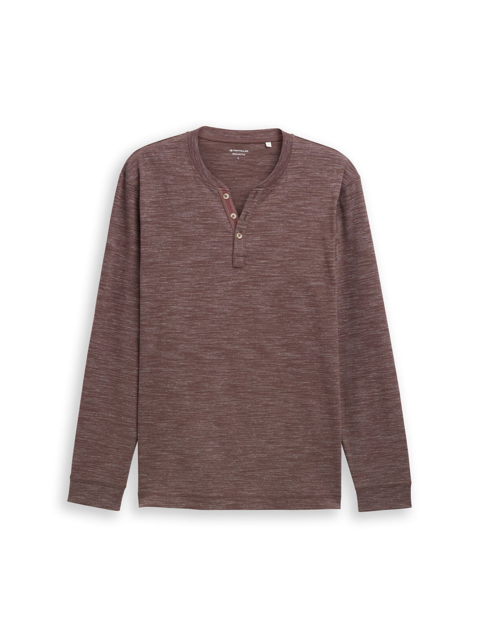 TOM TAILOR Langarmshirt T-Shirt Serafino Langarmshirt