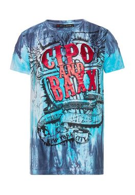 Cipo & Baxx T-Shirt mit großen Schriftzugprints