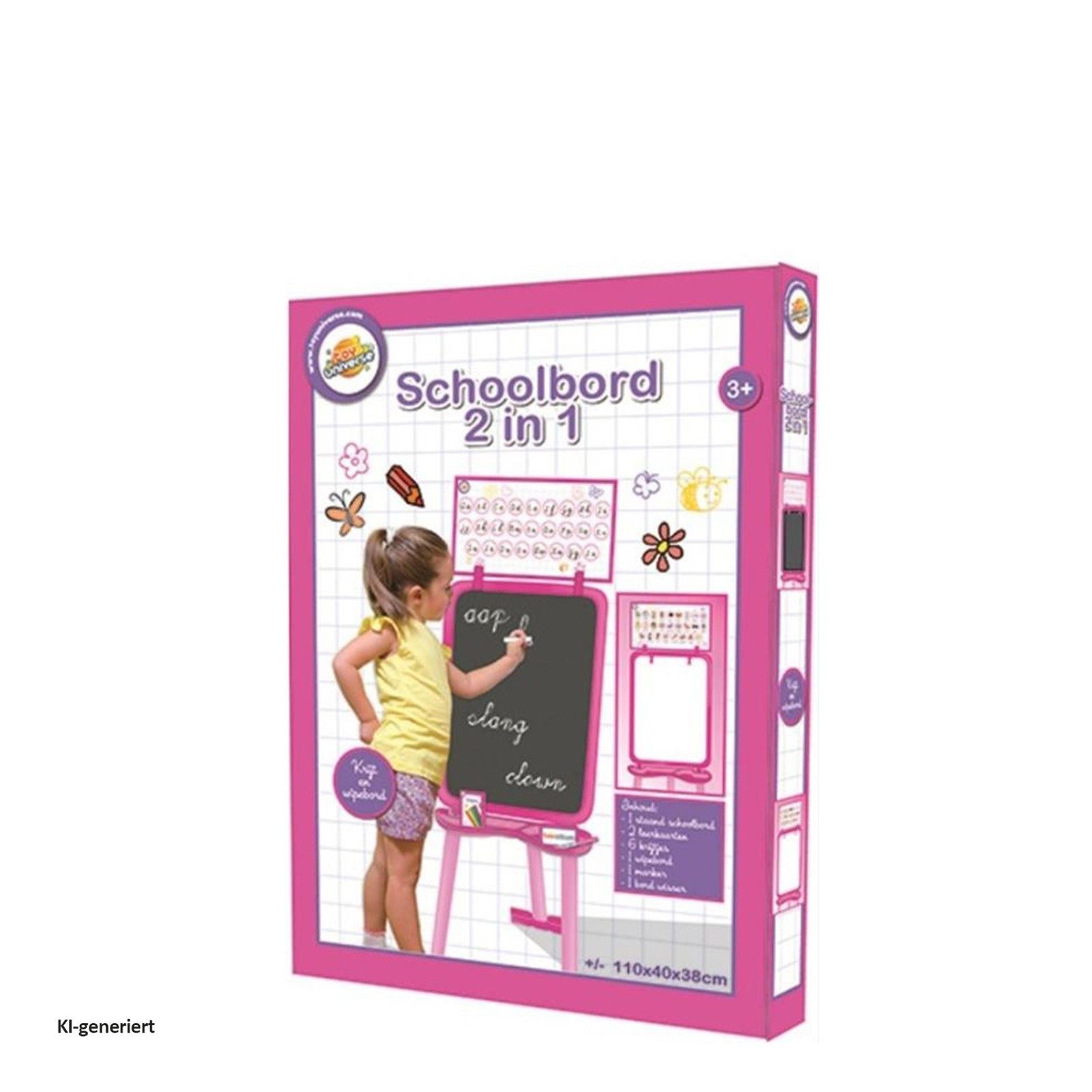 HTI-Living Lernspielzeug Tafel Rosa Memoboard (Stück, 1-St., 1 Zeichentafel), Kreidetafel Whiteboard Standtafel