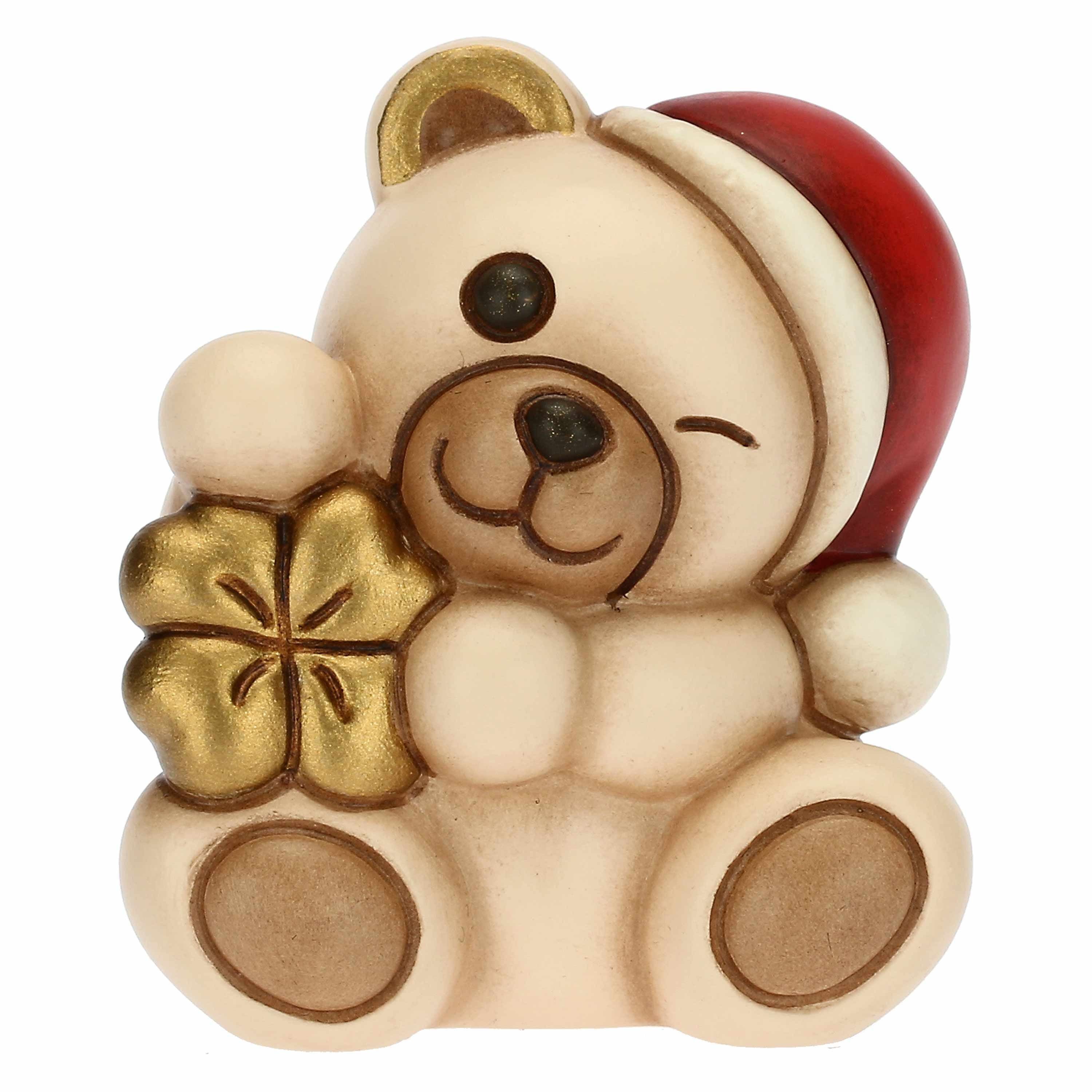THUN SpA Dekofigur THUN Christmas decorations and figurines 'Mini-Teddy mit Glücksklee' 2022