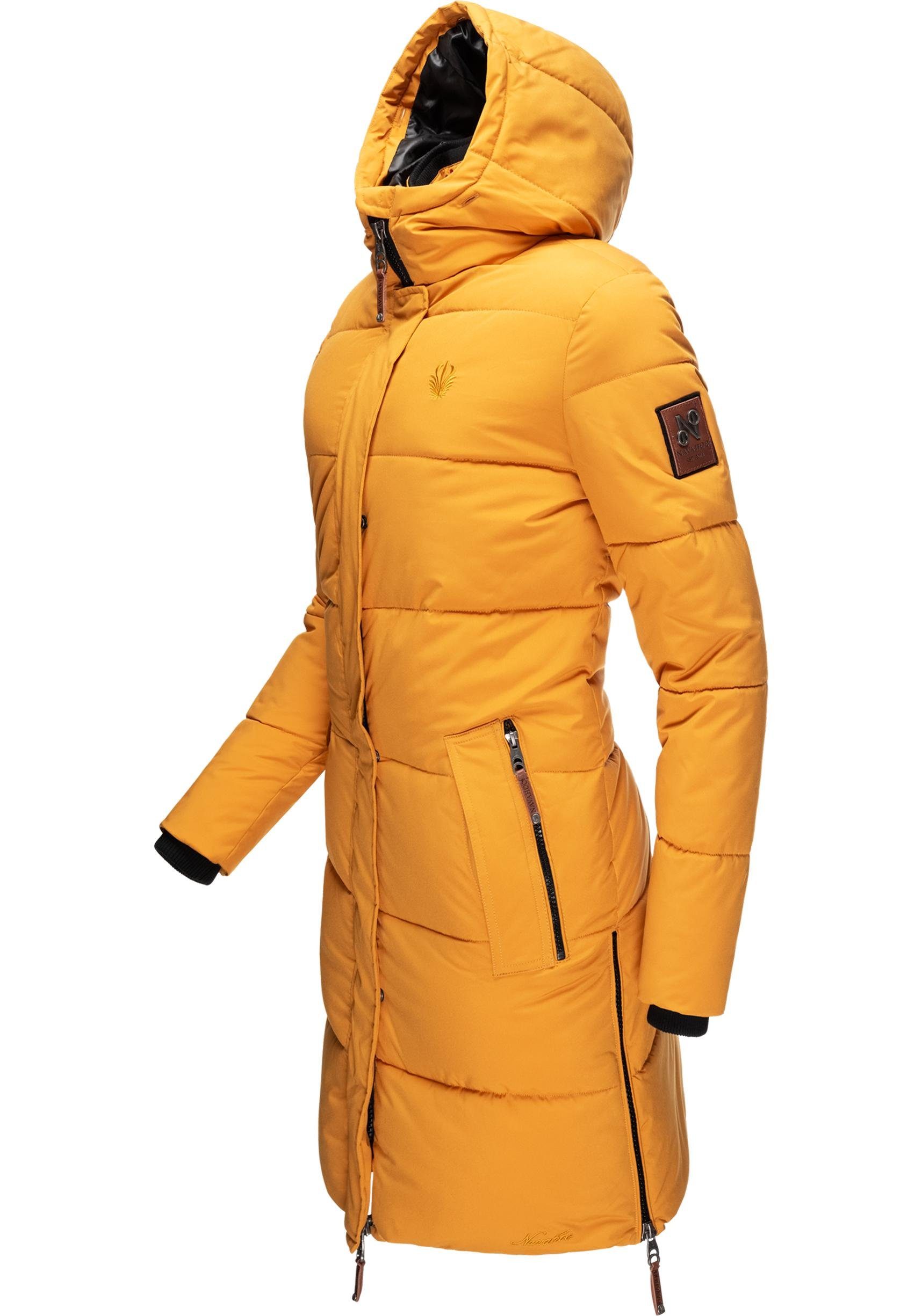 Navahoo Wintermantel Halina modischer Damen Winter Steppmantel mit Kapuze