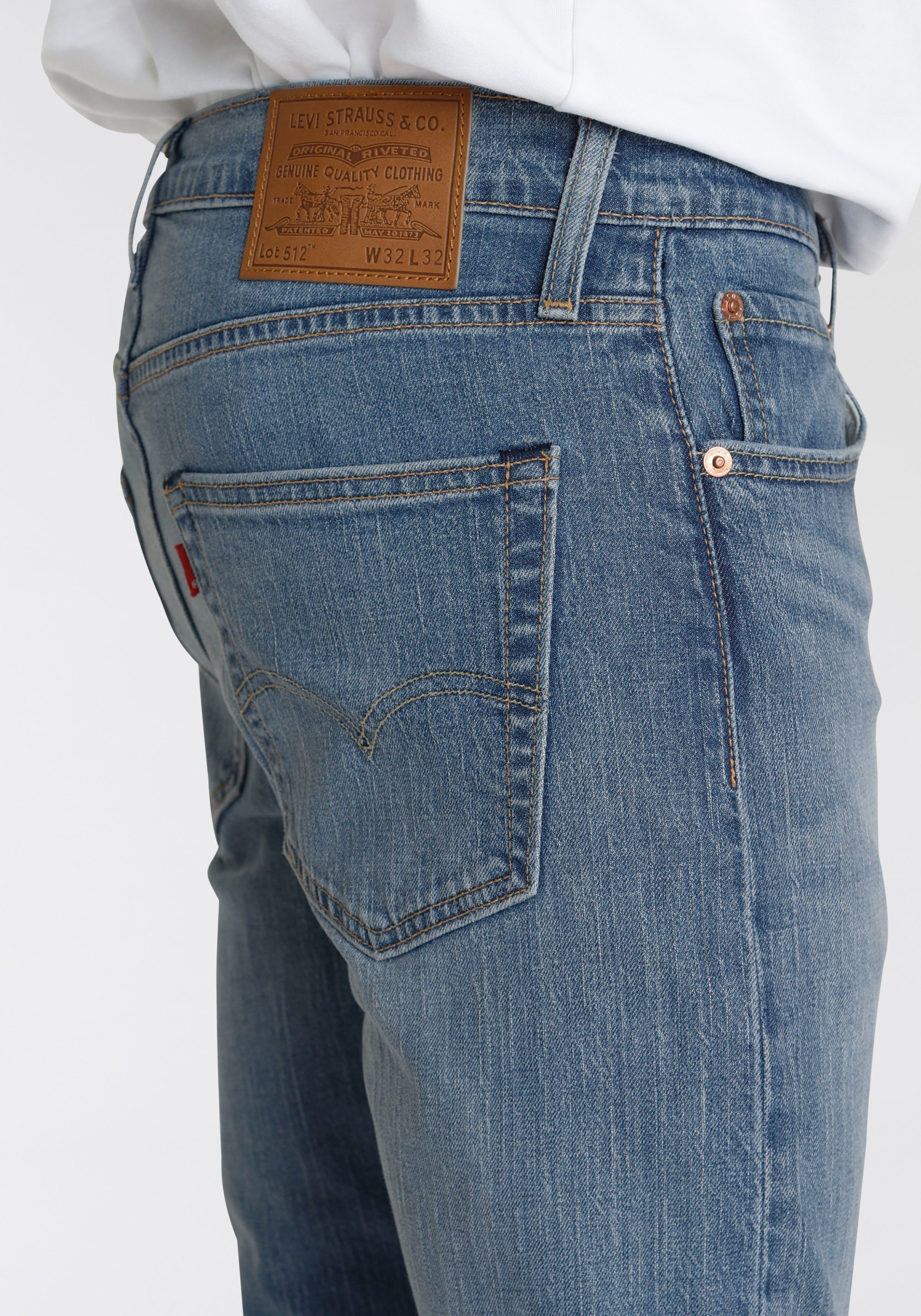 stonewash 512 Tapered-fit-Jeans Taper Fit Levi's® mit Markenlabel Slim
