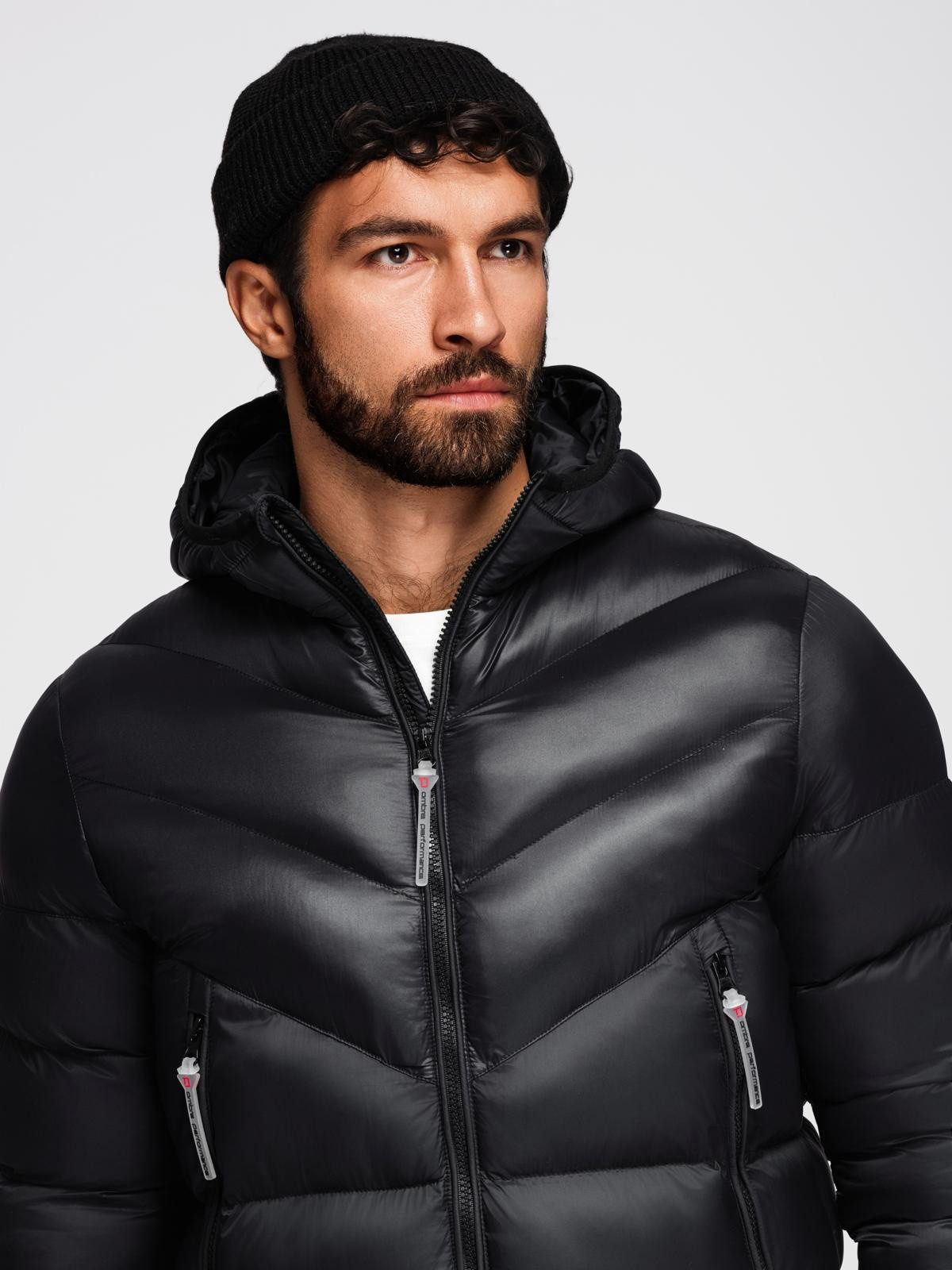 OMBRE Steppjacke Moderne Steppjacke für Herren aus kombinierten Materialien – Bild 5 von 5