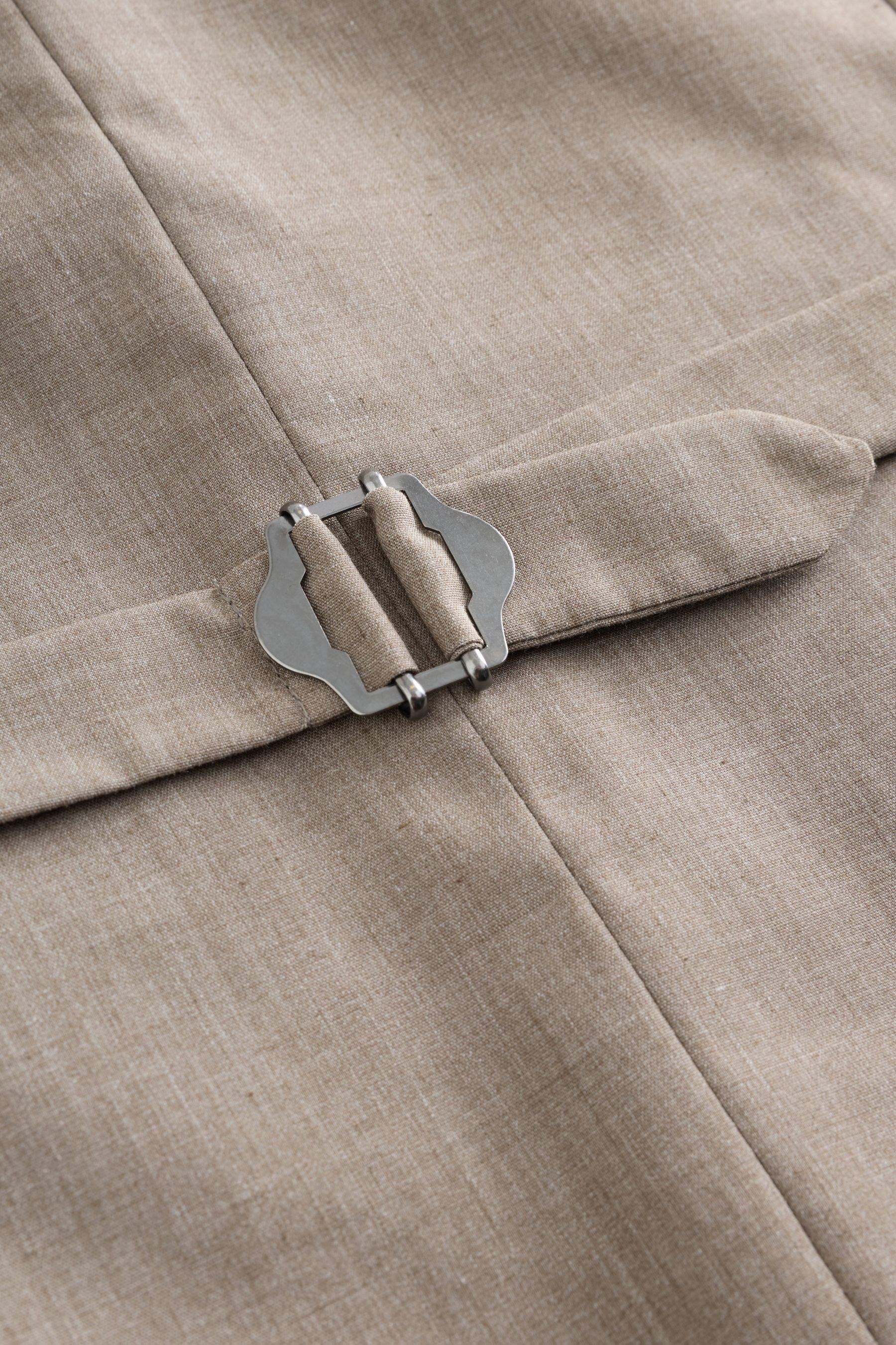 Next Anzugweste Strukturierte Anzugweste aus Leinengemisch (1-tlg)