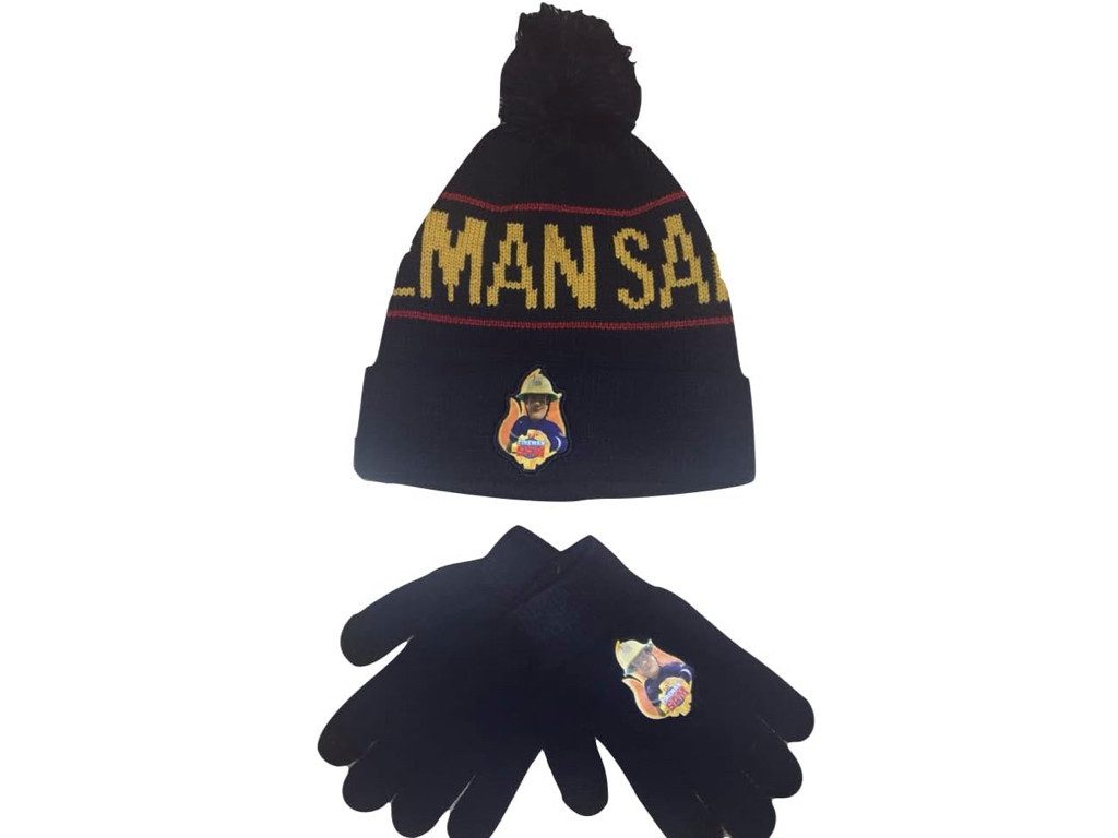 Feuerwehrmann Sam Strickmütze und Handschuhe Set günstig online kaufen
