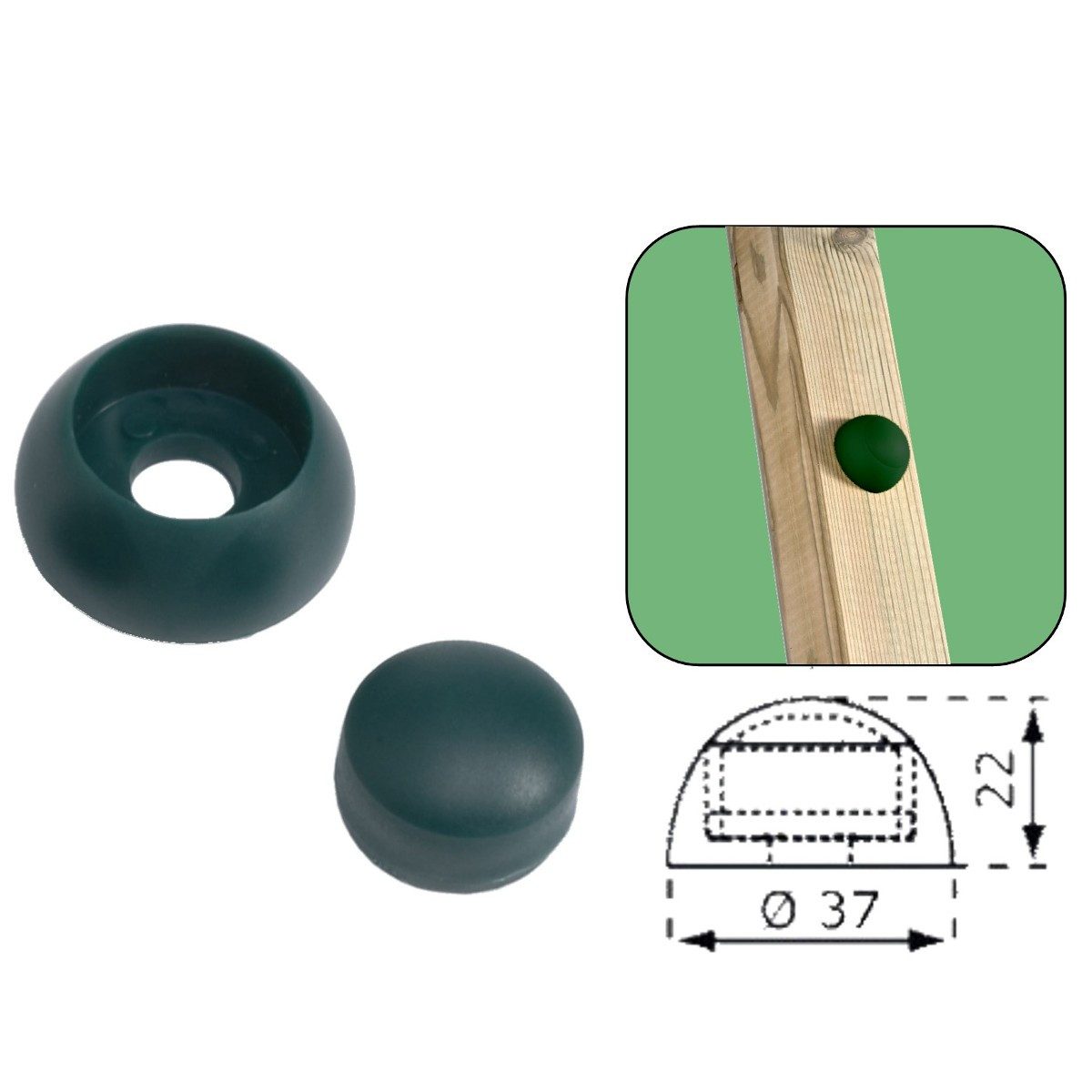 Loggyland Schaukelgestell Bolzenabdeckung Abdeckkappen 8/10mm, (20-tlg), günstig online kaufen