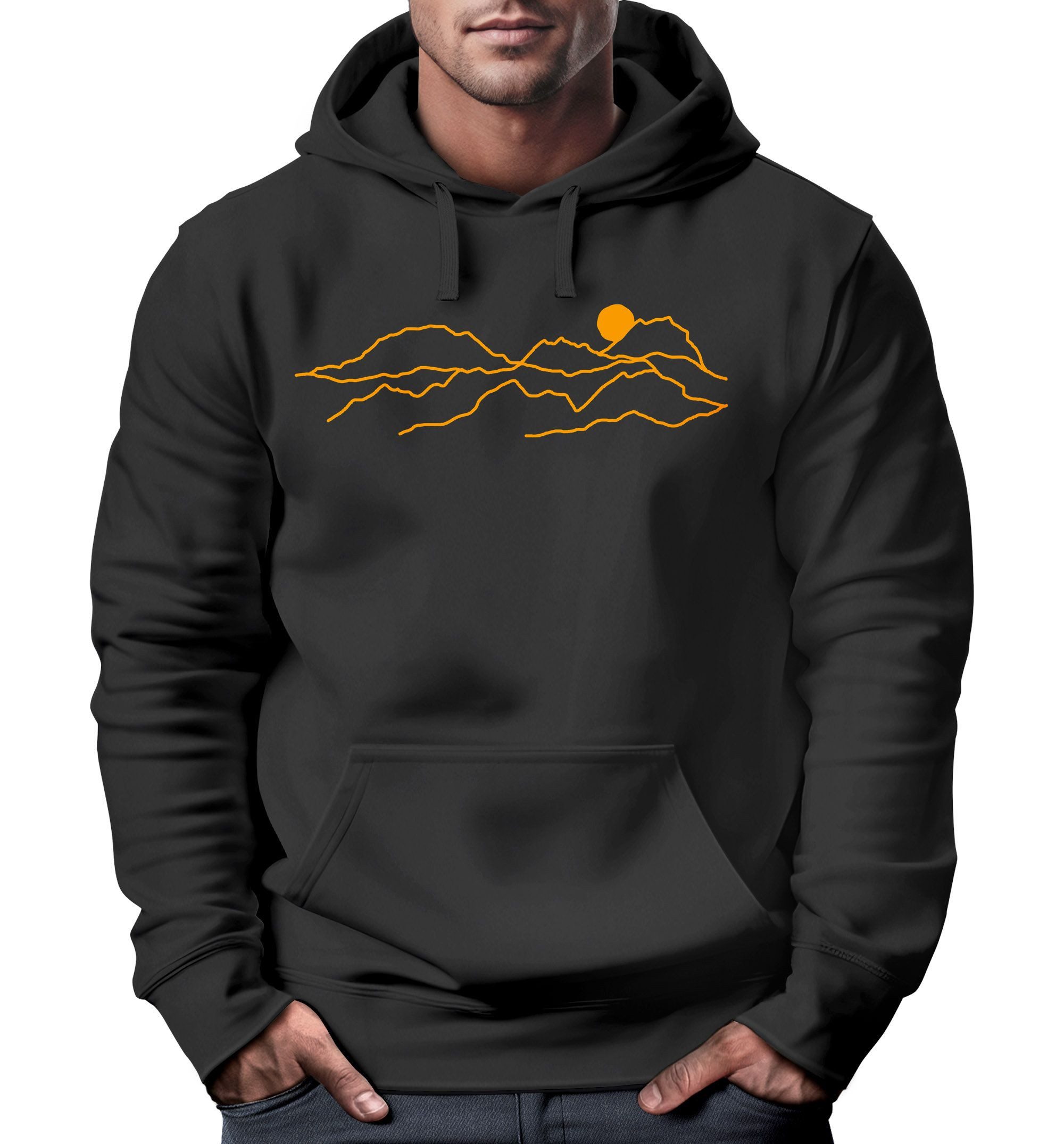 Neverless Hoodie Hoodie Herren Print Aufdruck günstig online kaufen