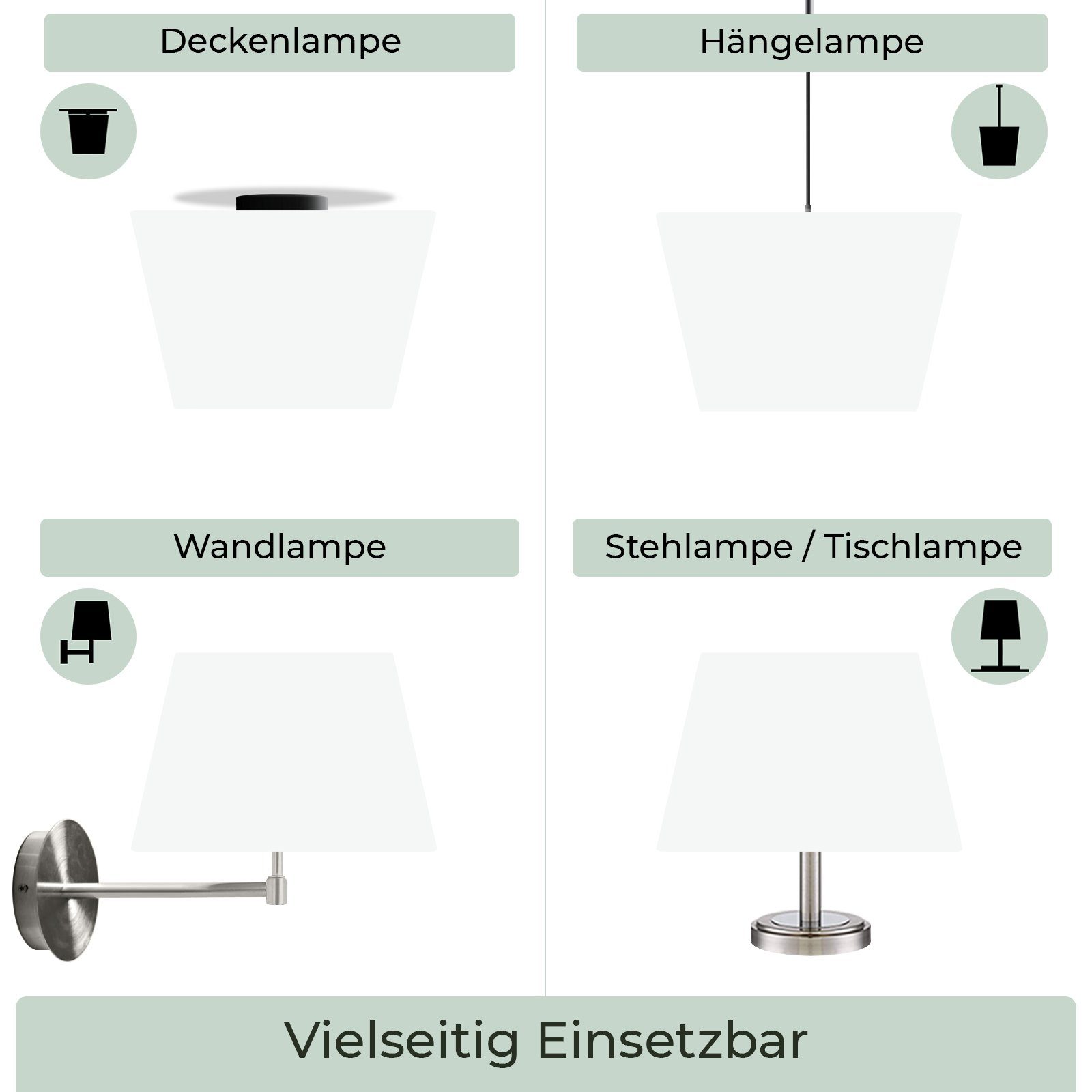 Wogati Lampenschirm Wogati Premium Stehlampe Lampenschirm Trapez