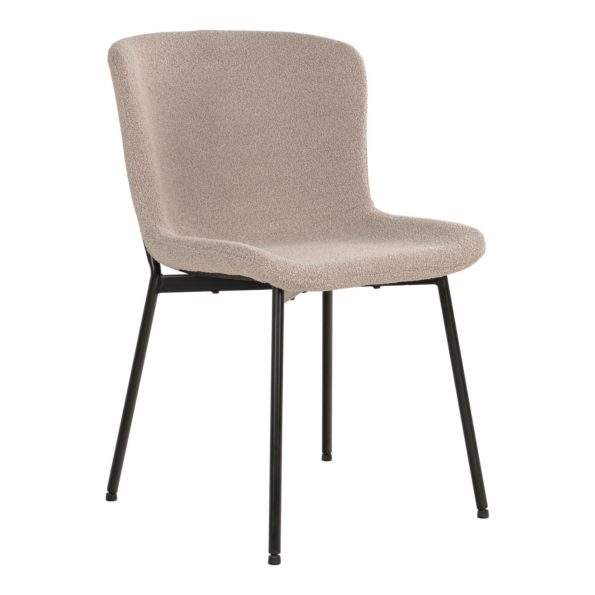 Esszimmerstuhl Maceda Schaumstoff, Polyester, Stahl Beige