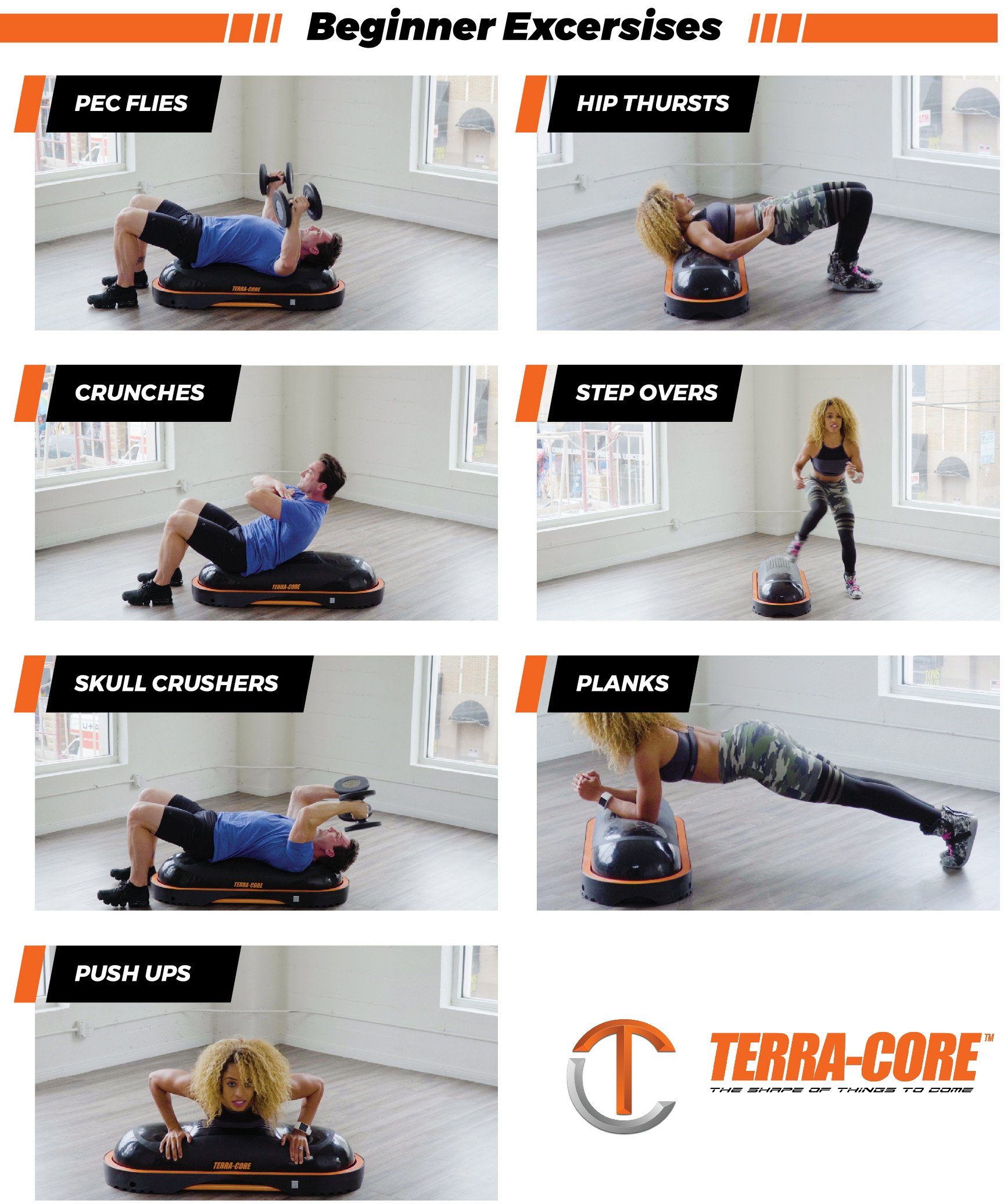 Terra Core Balancetrainer Terra und Balance Core, Board Stepp Universelle Bench, Workout