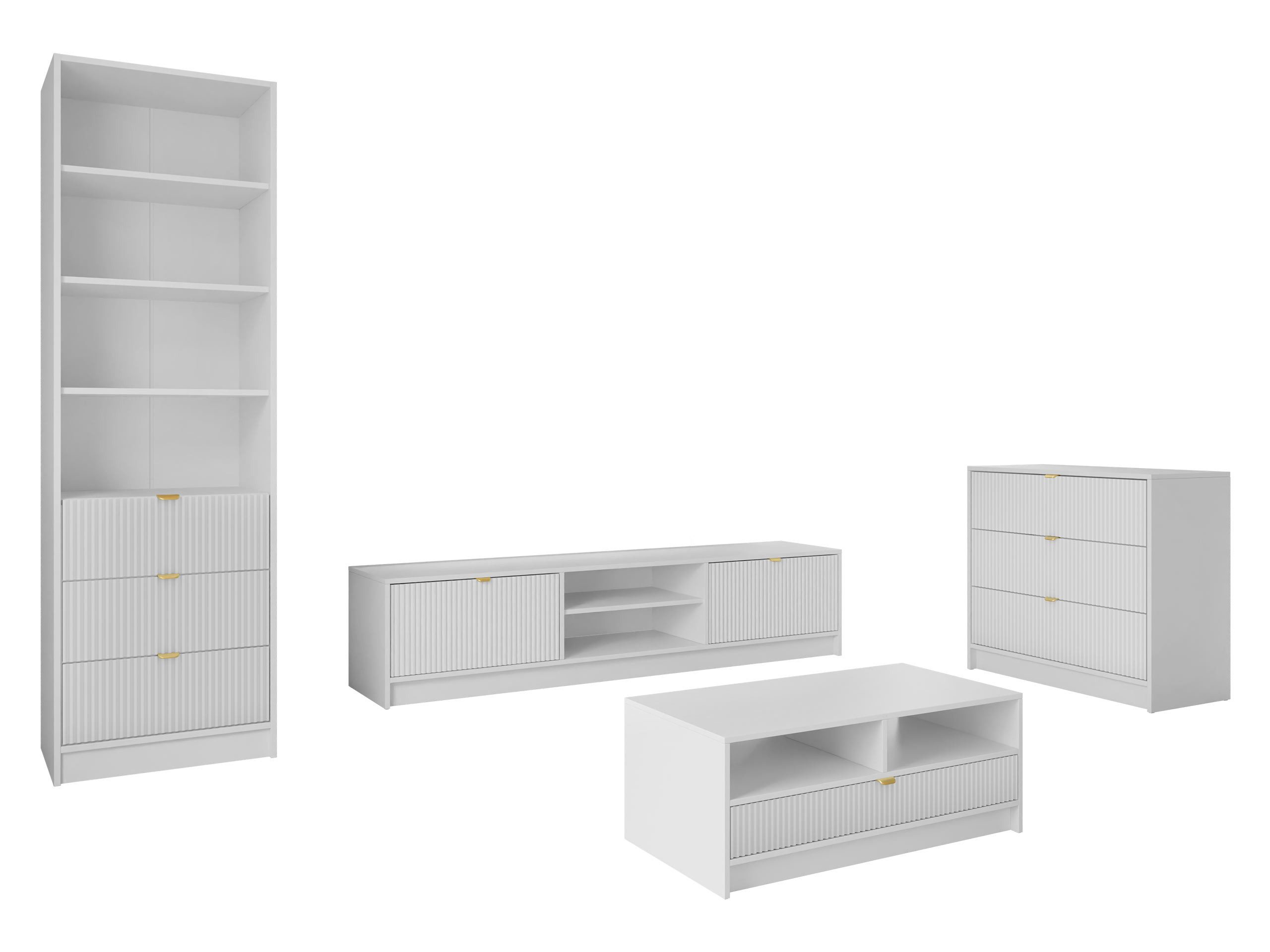 MIRJAN24 Wohnzimmer-Set Tireno VII, (4er-Set, Kommode, günstig online kaufen