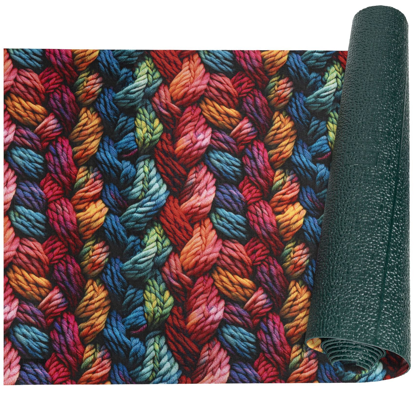 ANRO Küchenläufer GreenLine Teppichläufer Textil, Rechteckig, Höhe: 3 mm, Bodenläufer 100cm Tauwerk Bunt pflegeleicht