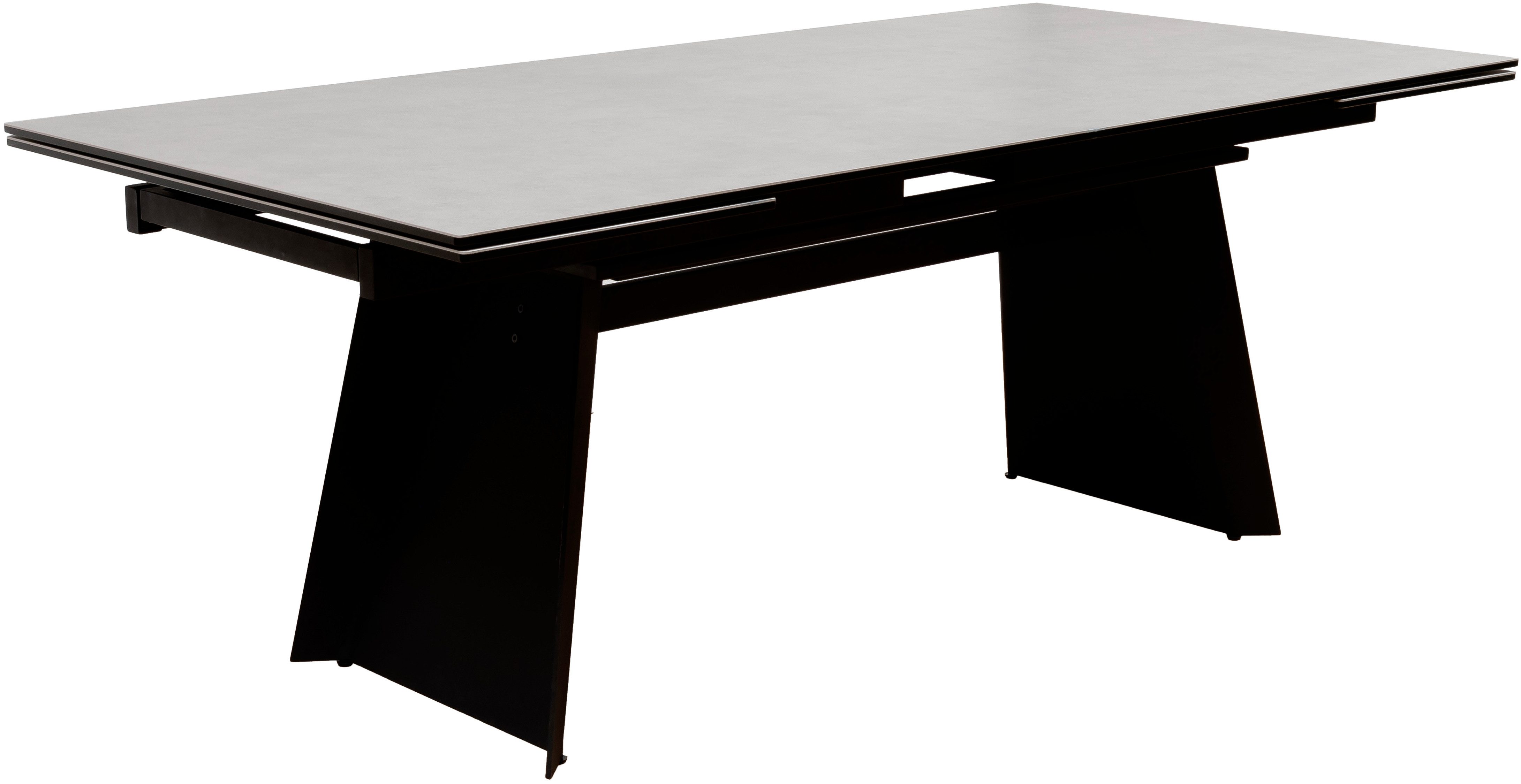 MCA furniture Esstisch MOLINARA Auzugtisch 200-290cm hellgrau (1-St), Keramik, Metall, Stirnauszug, ausziehbar, 10-12 Personen