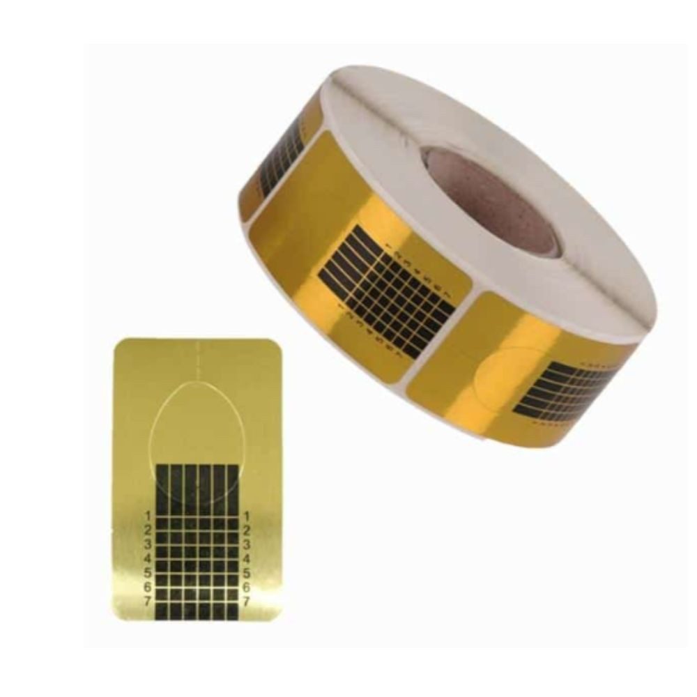 Sun Garden Nails Nageldesign Zubehör Modellierschablonen 500 St. Gold - Nagelschablonen, Nagelverlängerung