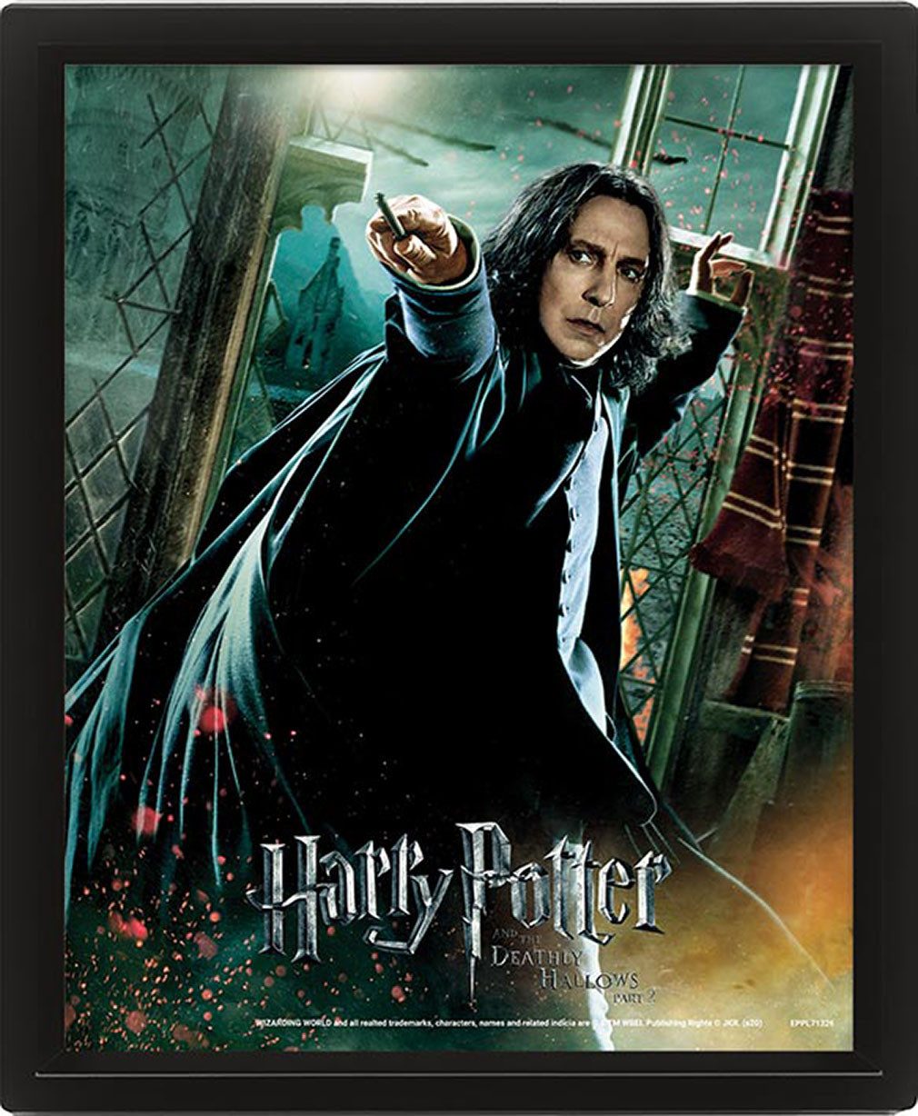 Harry Potter Bild mit Rahmen Deathly Hallows Snape, Gerahmtes 3D Lentikulardruck Bild