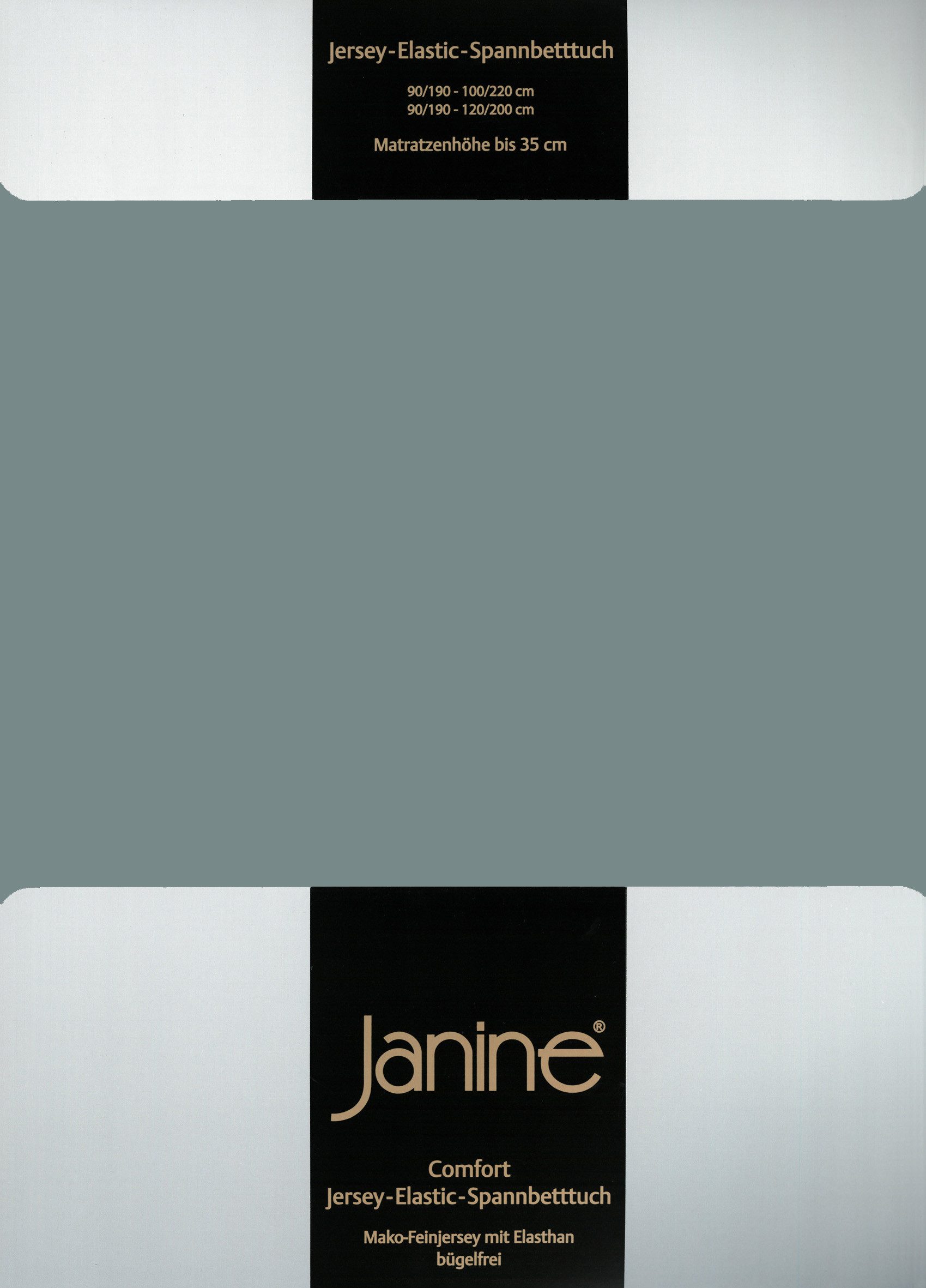 Janine Spannbettlaken ELASTIC 5002 Jersey Bettlaken mit Elasthan, 190 g/m², Jersey-Elasthan, Gummizug: rundum, (1 Stück), für Matratzen bis 35 cm Höhe, 95% Baum – Bild 4 von 5