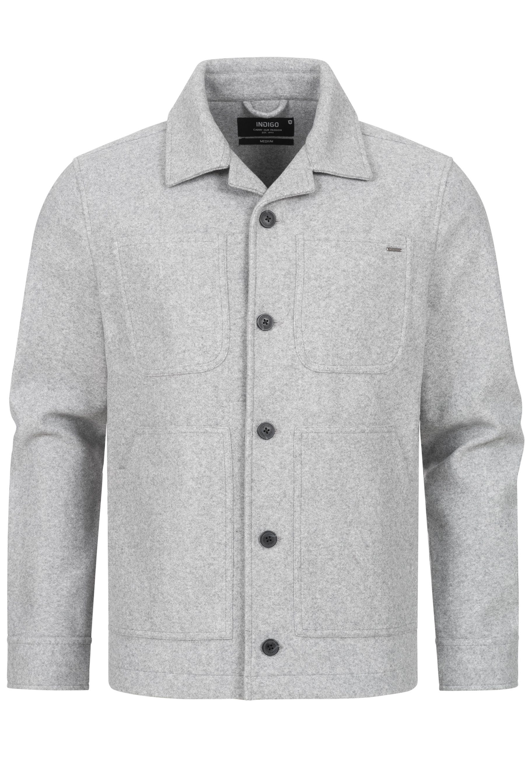 Indicode Hemdjacke Lt Grey Mix INMacking