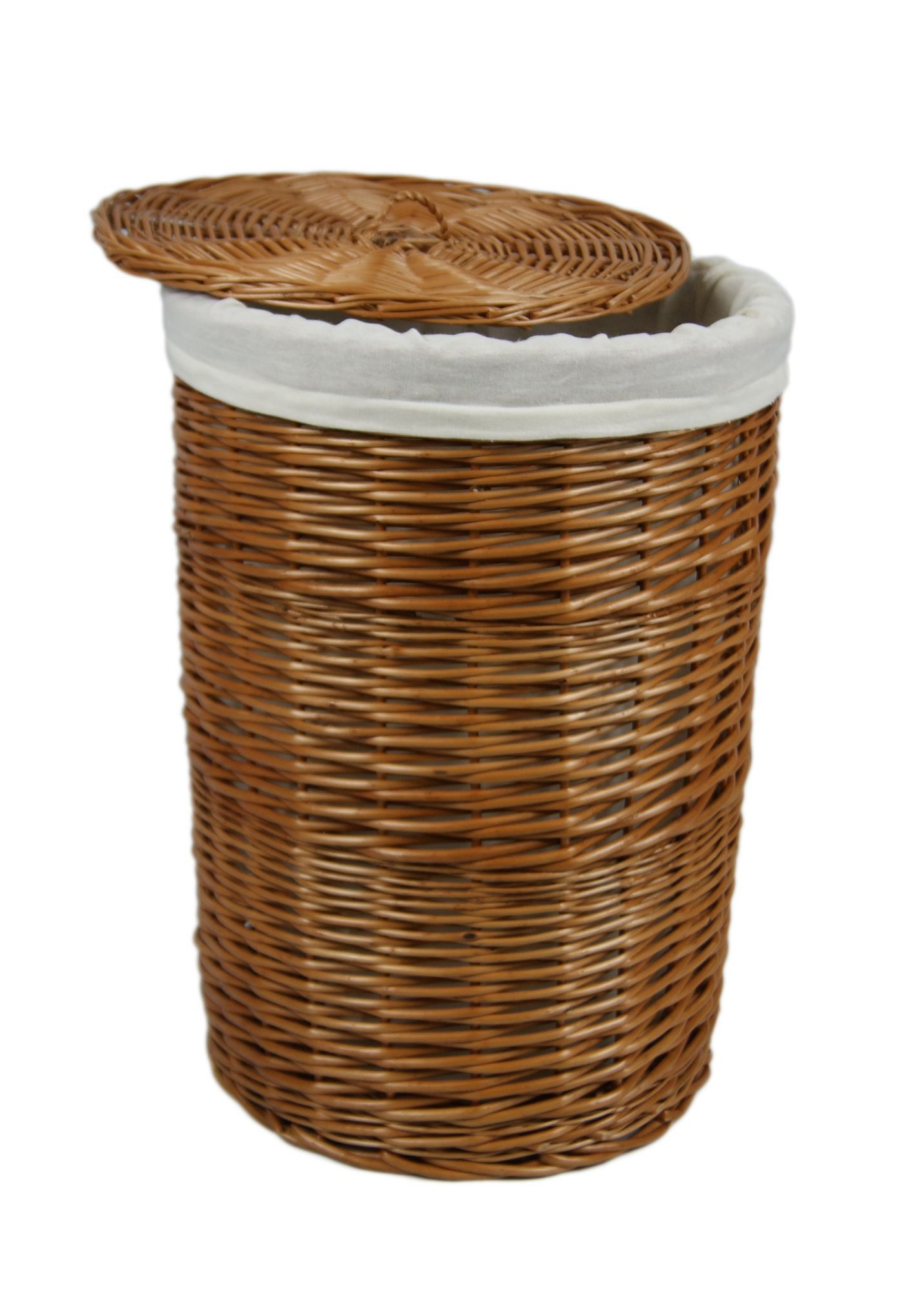 Lycce Wäschekorb Weide-Wäschekorb rund Wäschesammler Kleidertruhe Wäscheton günstig online kaufen