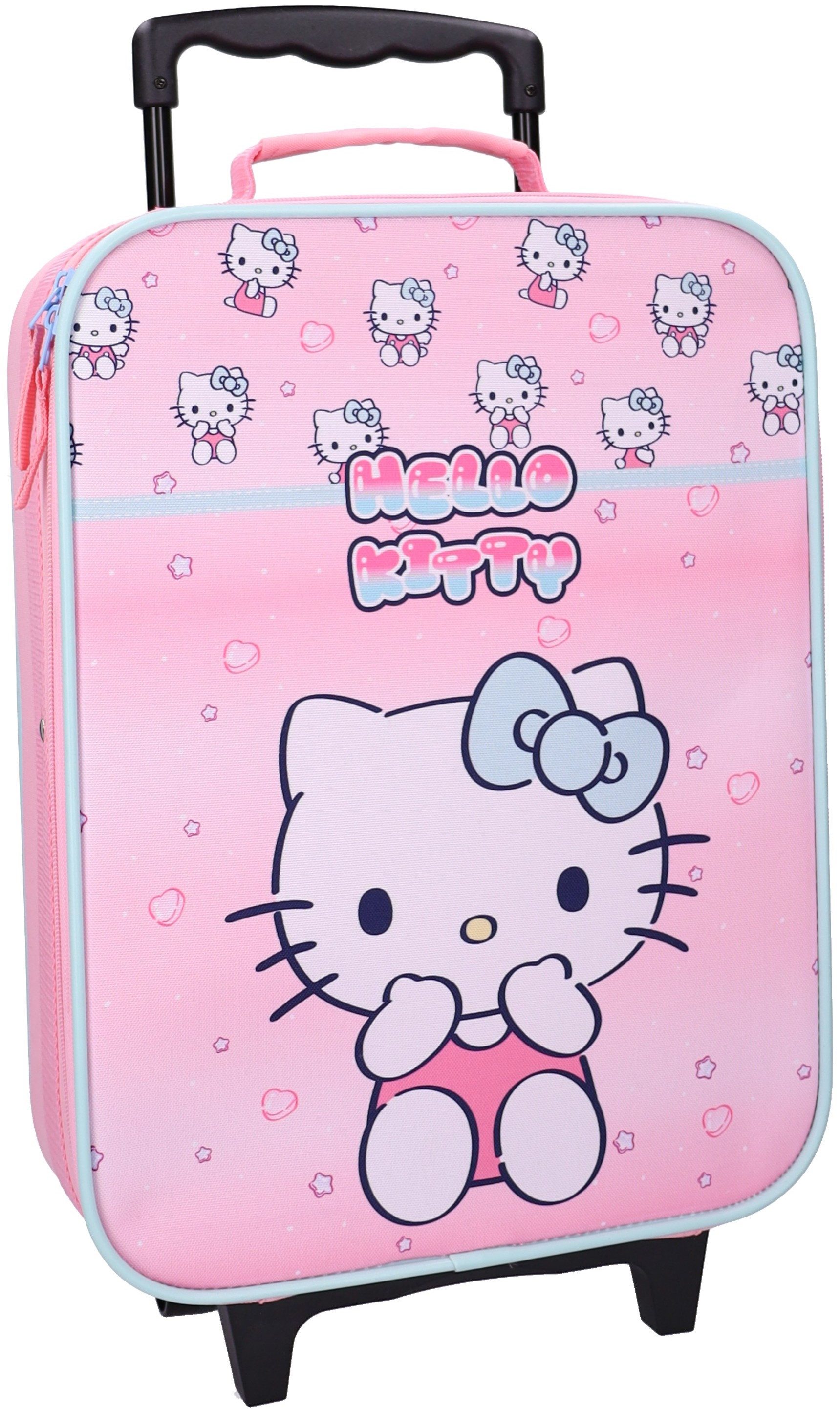 Hello Kitty Kinderkoffer Trolley Koffer Handgepäck Kinder Trolly Kindertrolley für Mädchen, Innen-Maße: 40 x 30 x 10 cm, Volumen: 12 Liter