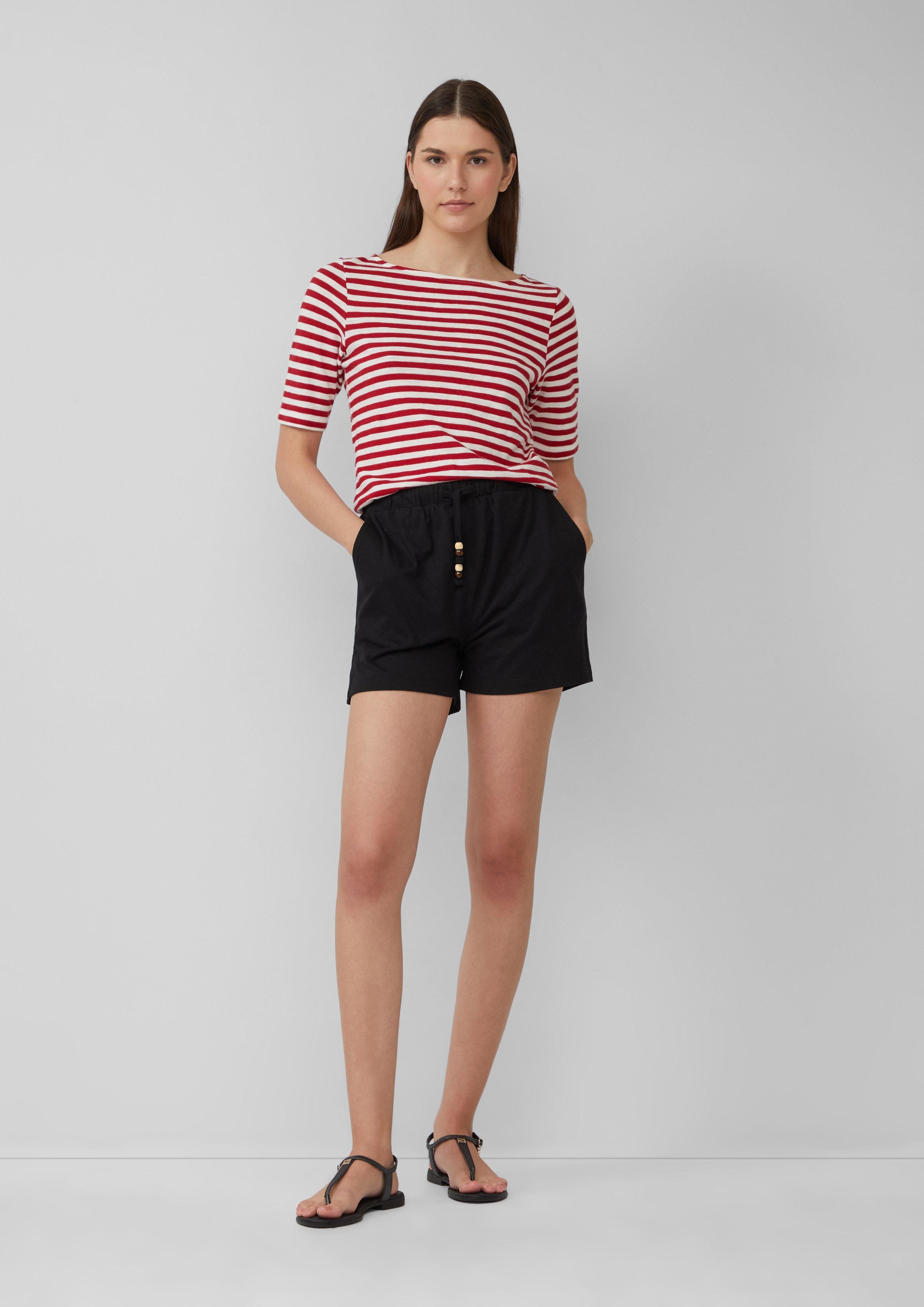 s.Oliver Shorts Jersey-Shorts mit Elastikbund Schmuckperlen günstig online kaufen