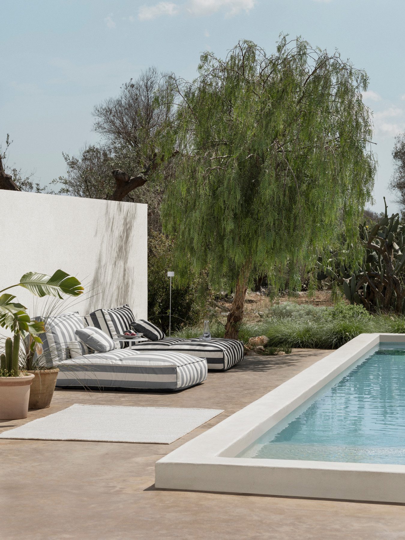 blomus Dekokissen -STAY- Outdoor Kissen, Kissenbezug, Kissenhülle: Modernes Design, Wasserabweisend