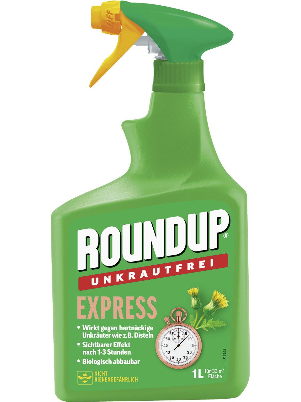 ROUNDUP Unkrautbekämpfungsmittel Roundup Unkrautfrei Express Sprühflasche 1 L