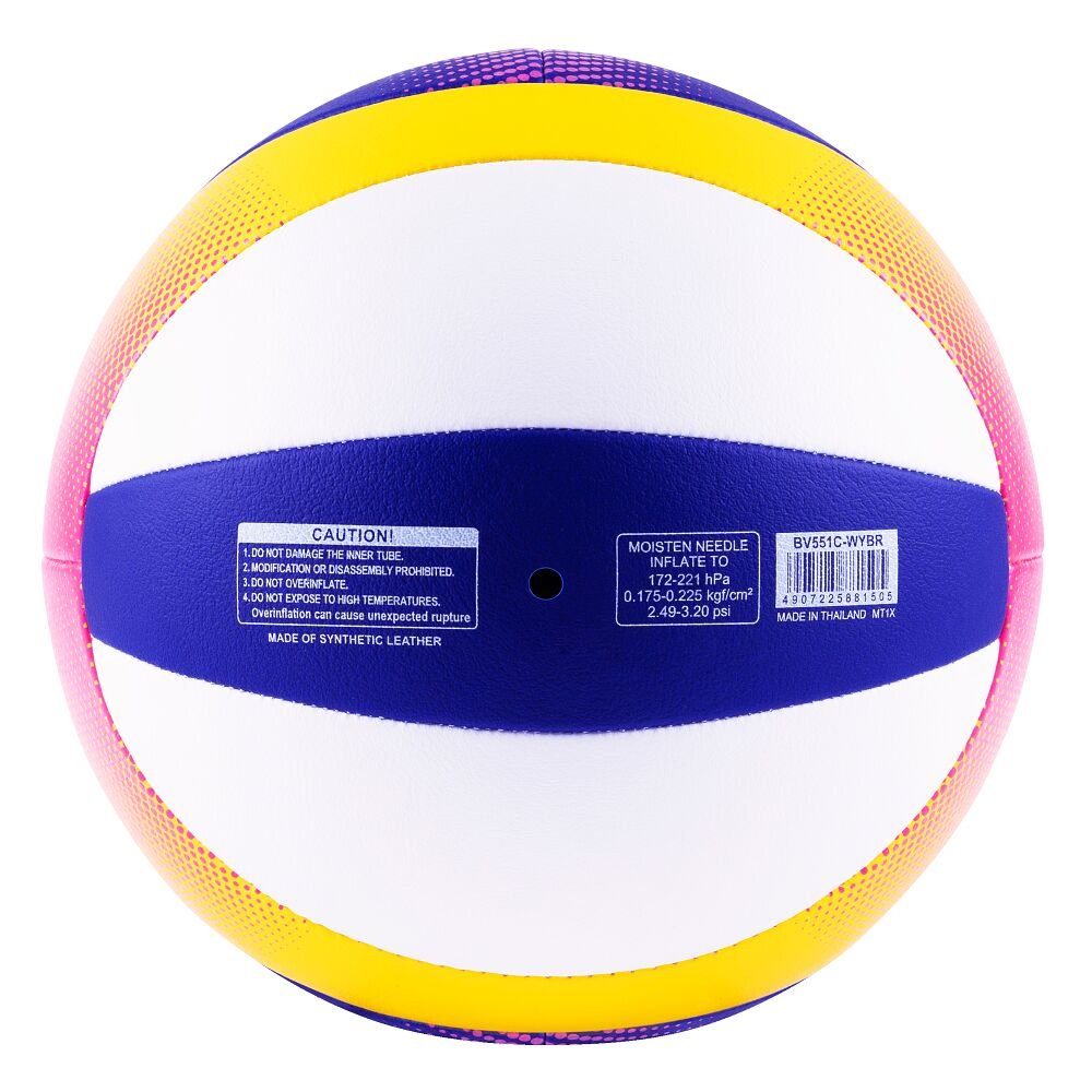 Mikasa Beachvolleyball Beachvolleyball Beach Classic BV551C, Replica des offiziellen Spielballs "Beach Pro BV550C"
