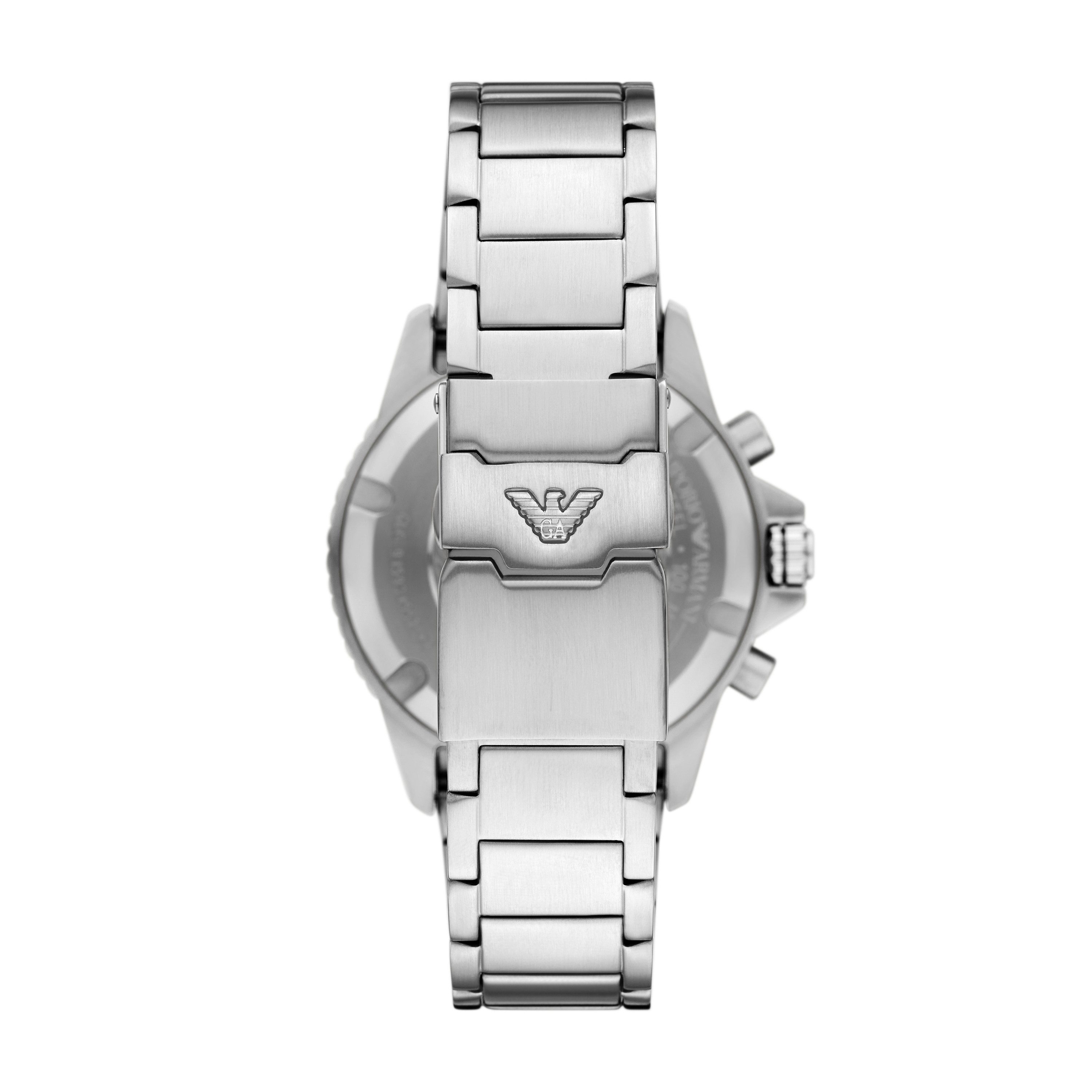 Emporio Armani Chronograph WORLD EXPLORER AR11722, Armbanduhr, Solar, Herrenuhr, Edelstahlarmband, analog, Tag