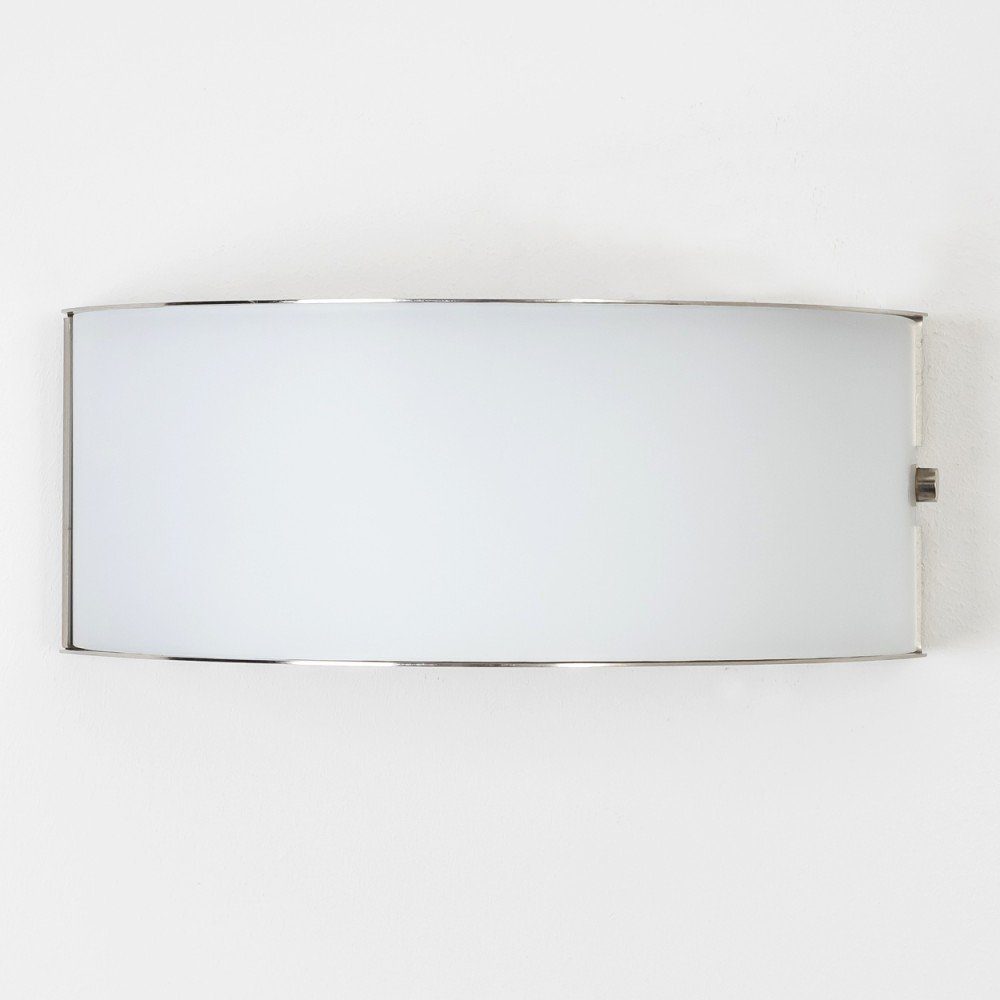Wandleuchte 1xE27, ohne Wandlampe Lichteffekt Wandspot, Nickel-matt/Weiß, aus Metall/Glas mit hofstein in »Romana« Leuchtmittel,