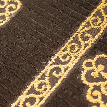 Teppich Wohnzimmerteppich Ornamente in schwarz gold, TeppichHome24, rechteckig