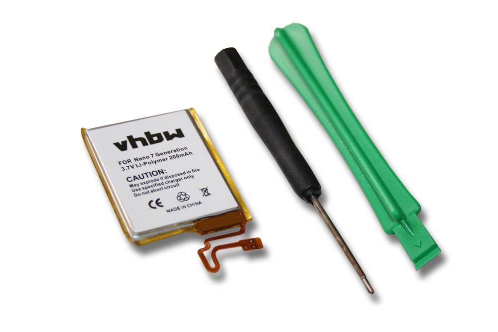 vhbw kompatibel mit Apple iPod Nano 7G, 7. Generation Akku Li-Polymer 200 mAh (3,7 V)