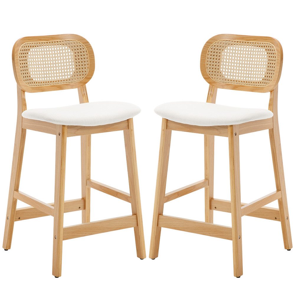 Barhocker Rattan 2/4er Set, Barstuhl Bistrohocker