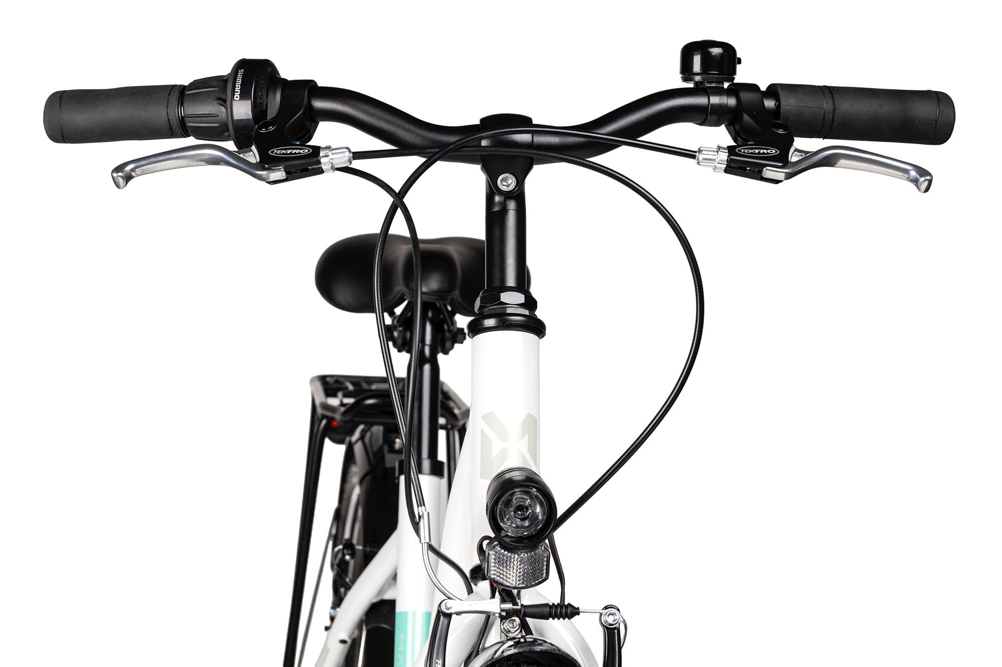 Maxim Kinderfahrrad Maxim Malia 24 8 Wave, 8 Gang Shimano Tourney RD-TX800 Schaltwerk, Kettenschaltung, Straßenausstattung weiß