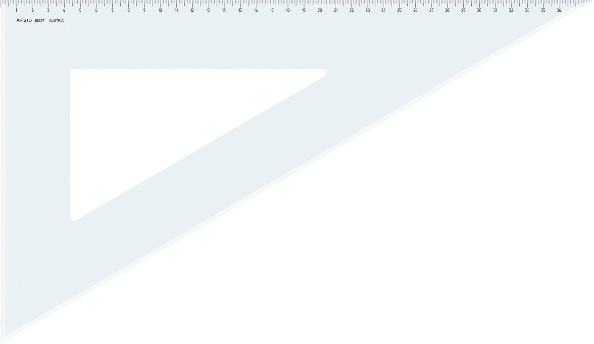 ARISTO Geodreieck Dreieck 60 Grad mit Facette Acryl 425mm transparent