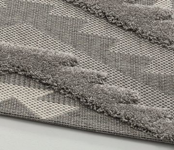 Teppich Kayra 54066, merinos, rechteckig, Höhe: 20 mm, Hoch Tief Struktur, Boho Style, Scandic, In- Outdoor geeignet
