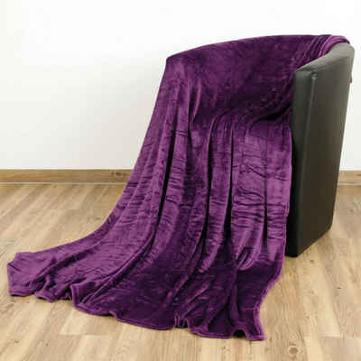 Wohndecke, Bestlivings, Kuscheldecke "Celina" - Violett - 150x200 cm (BxL) - hochwertige Flauschige Kuschel Decke in vielen Farben und Größen