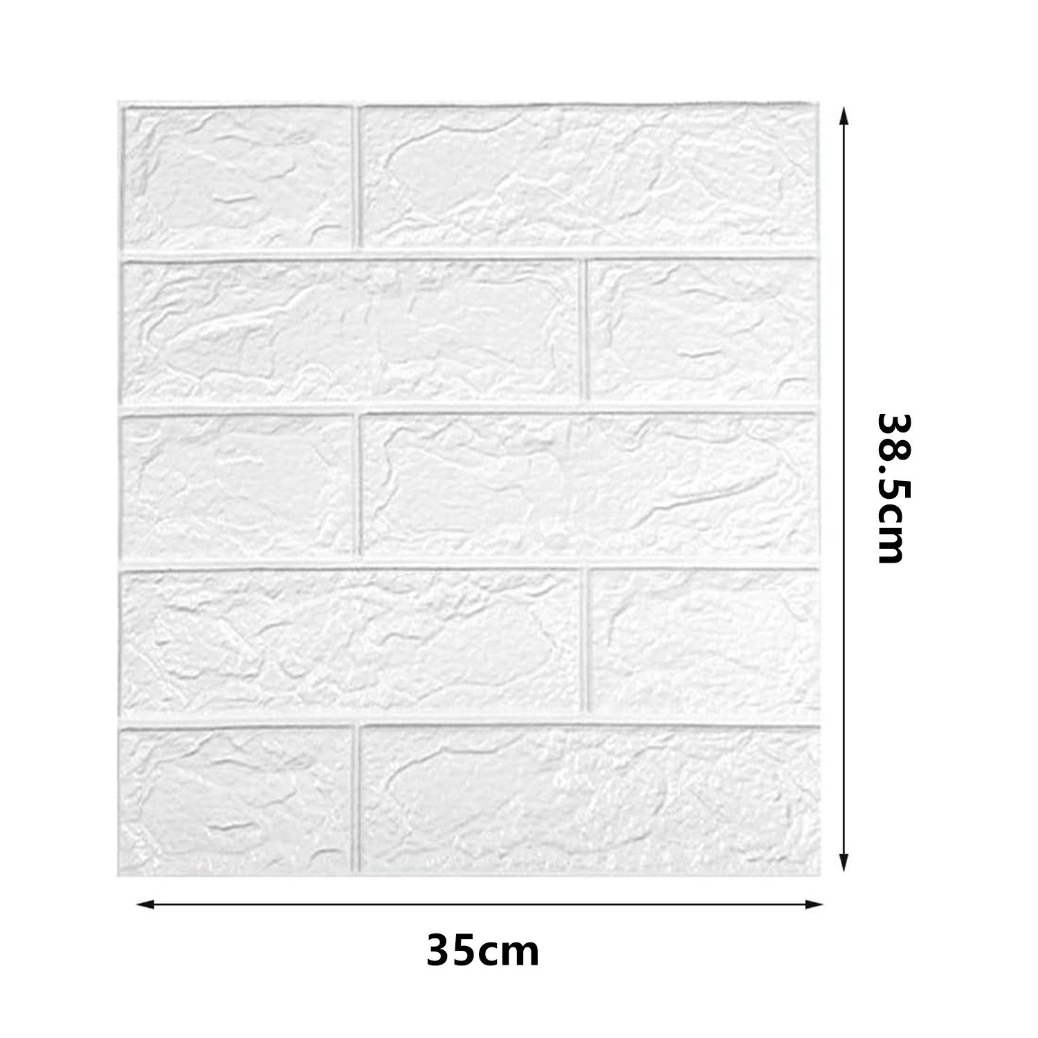 OSTWOLKE 3D-Tapete 20 Stück selbstklebende Wandpaneele Ziegel Tapete Weiß 35x38,5cm, für Küche Schlafzimmer Badezimmer
