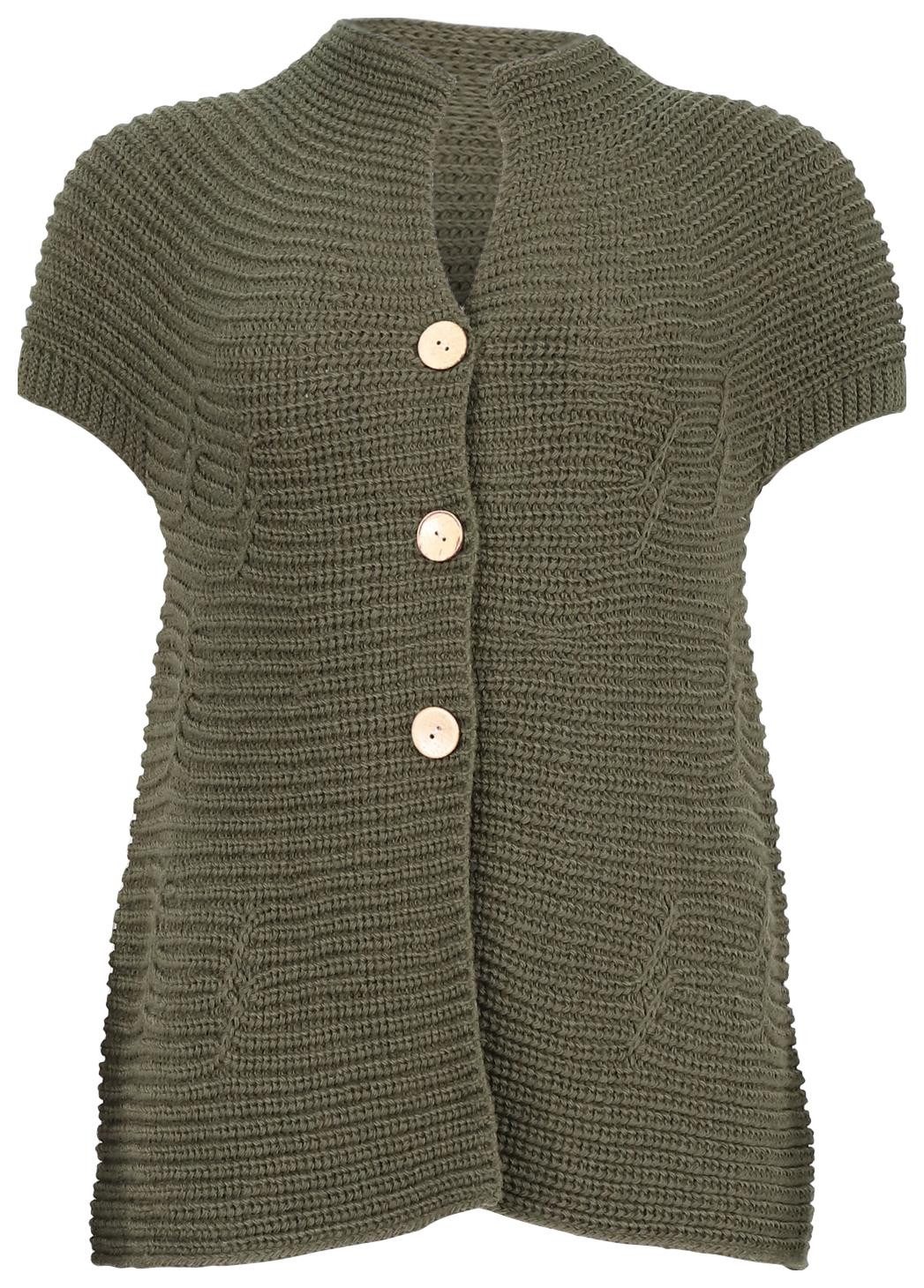 malito more than fashion Strickweste 5060 kurzarm Strickjacke mit Knöpfen E günstig online kaufen
