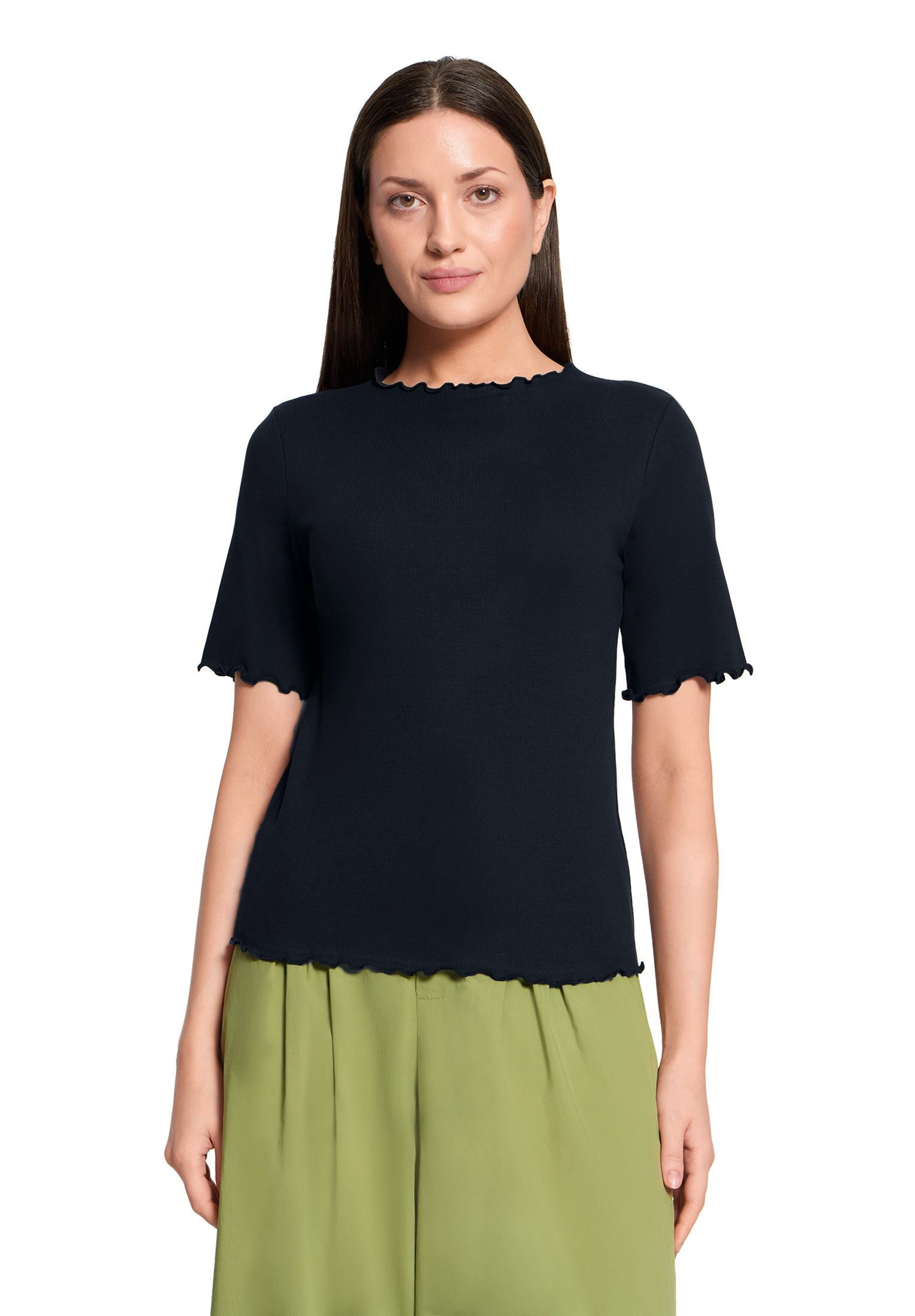 Kurzarmshirt Damen mit Kragen