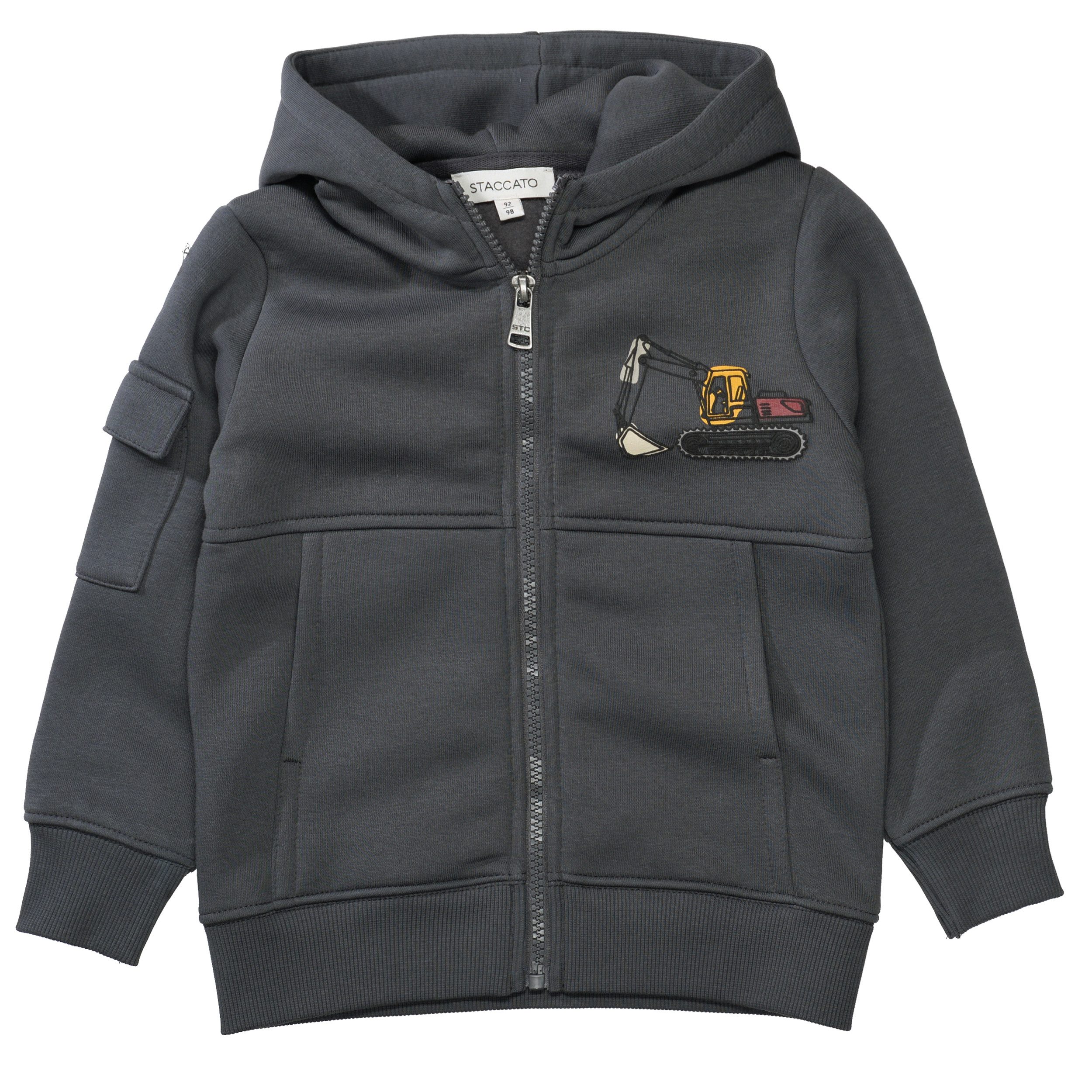 STACCATO Sweatjacke Kn.-Kap.-Sweatjacke