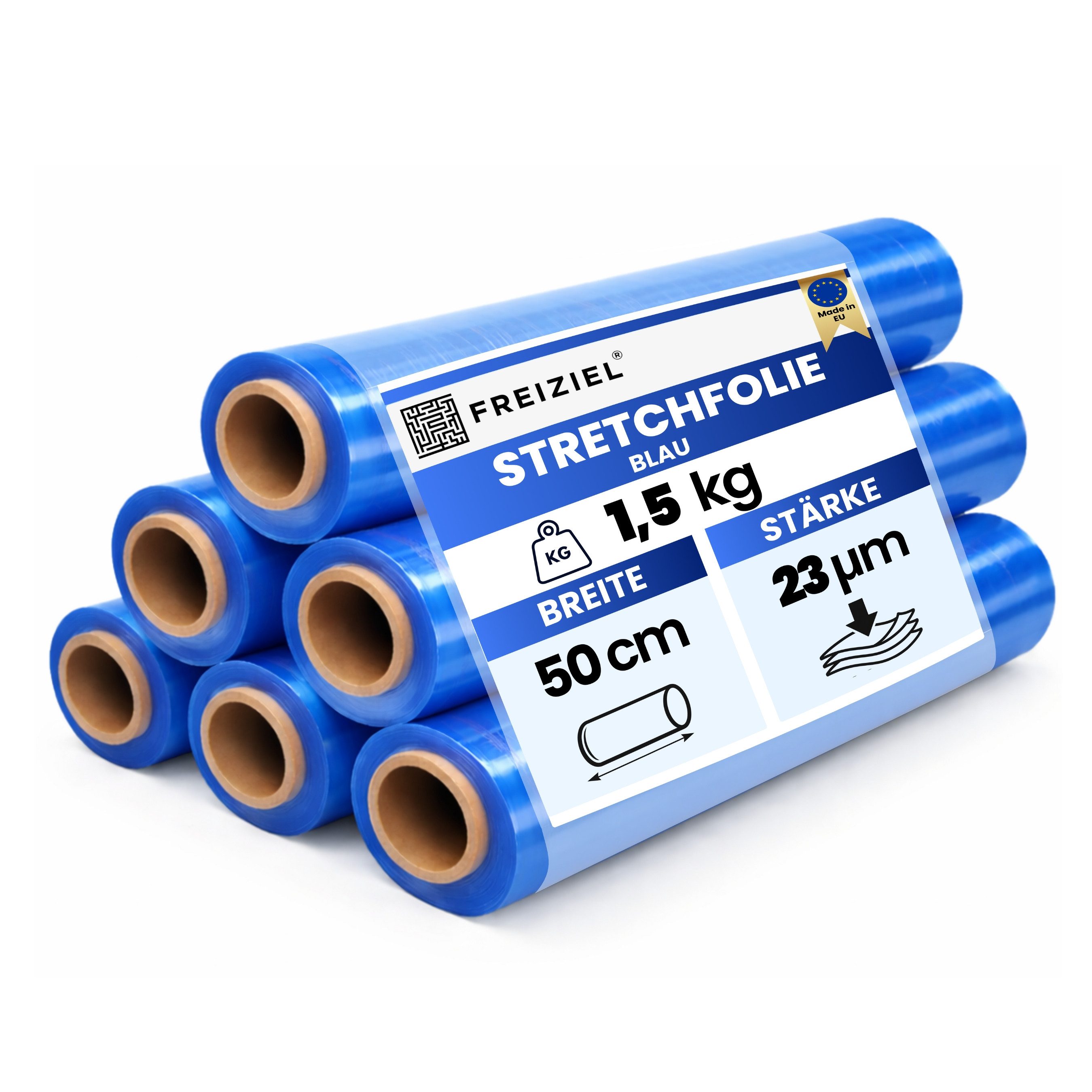 Freiziel Schutzfolie 6 x Stretchfolie 50cm 1,5 kg 23my