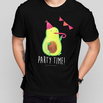 Mr. & Mrs. Panda T-Shirt Avocado Party Time - Schwarz - Geschenk, Veggie, Junggesellenabschied (1-tlg)