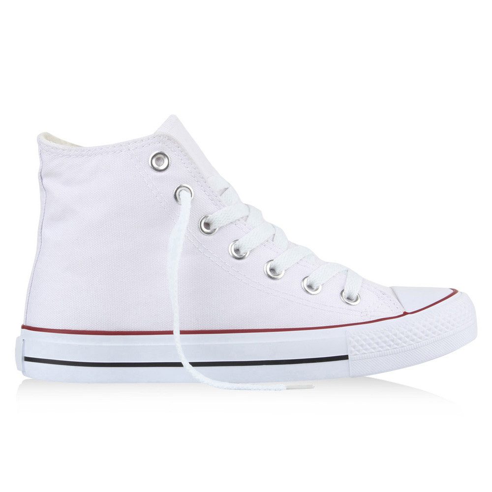 VAN HILL 94589 Sneaker Damen Sneaker High Elizabeth Bequeme Textilschuhe flach Schnürung – Bild 2 von 4