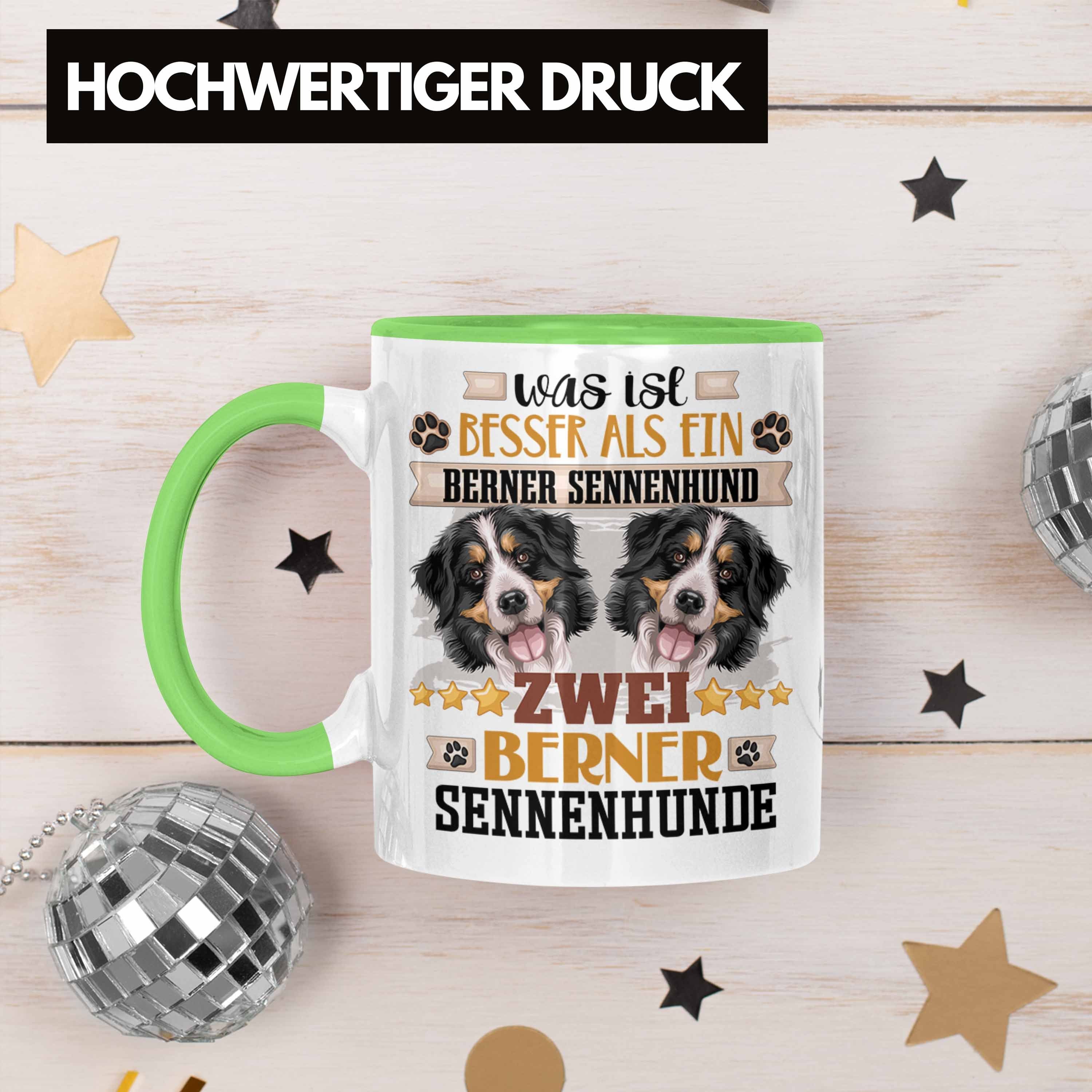 Trendation Tasse Berner Sennenhund Besitzer Lustiger Grün Geschenk Spruch Geschenkidee Tasse